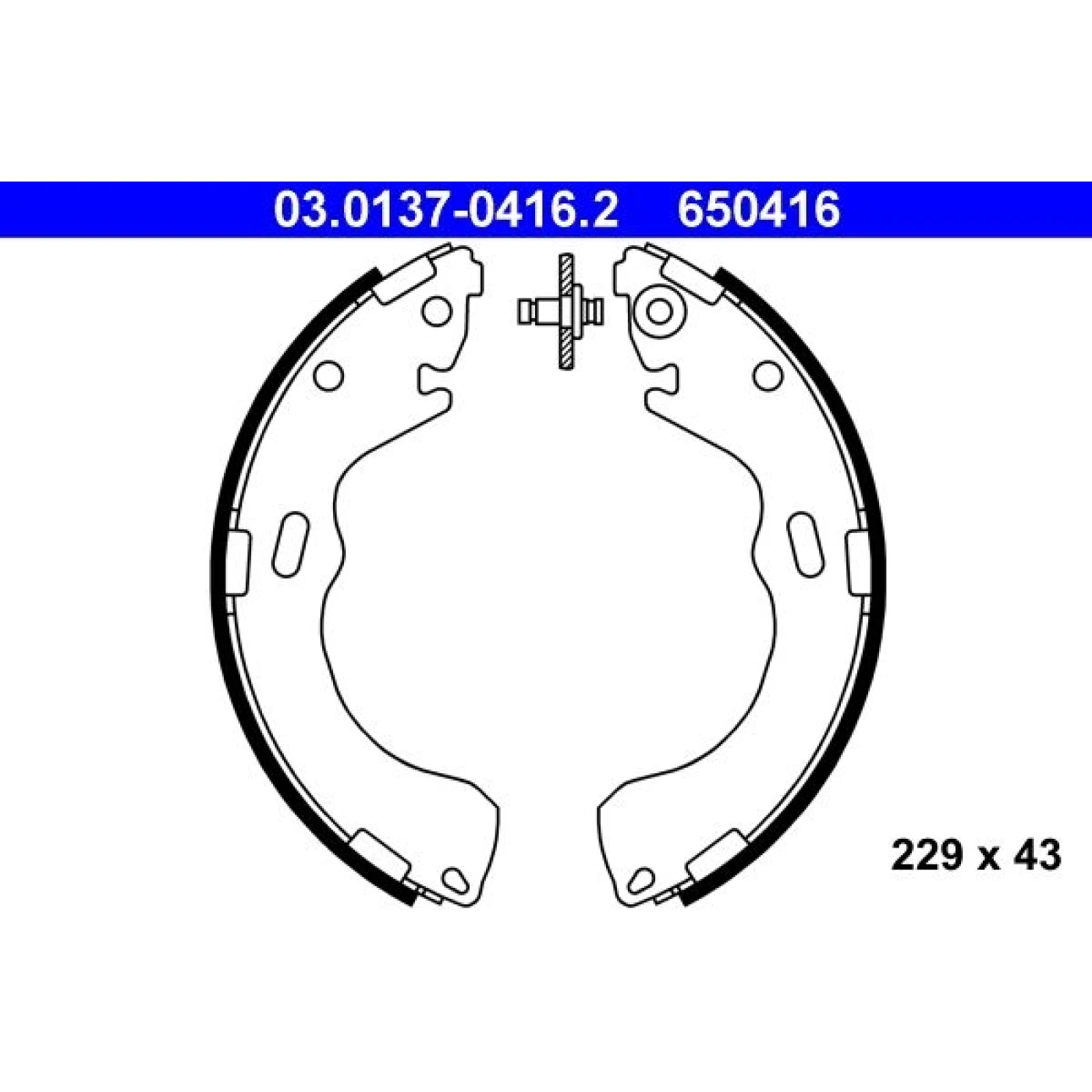 ATE Bremsbacken 03.0137-0416.2