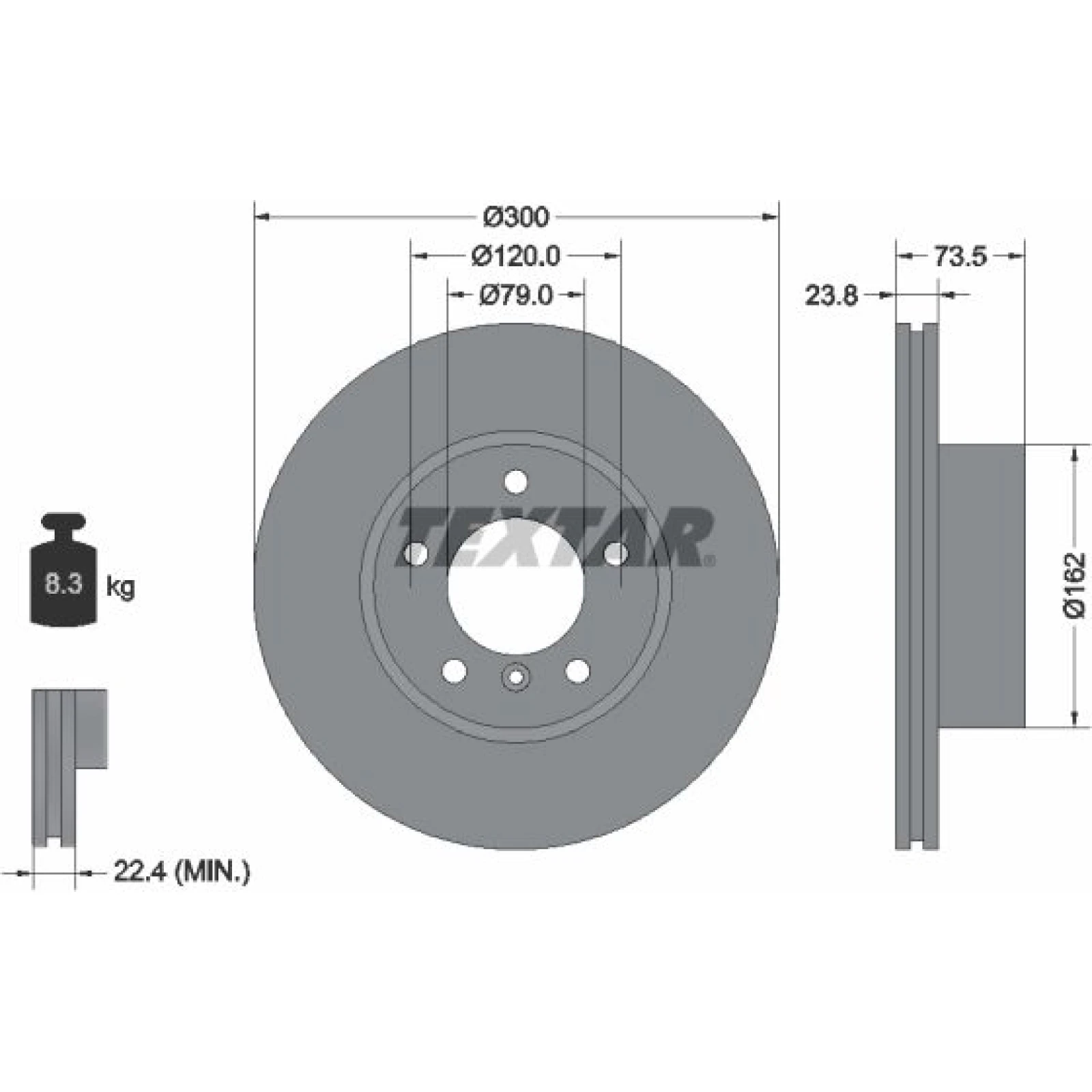 Bremsscheibe Bmw S. 1/3/Z4 03 92137705