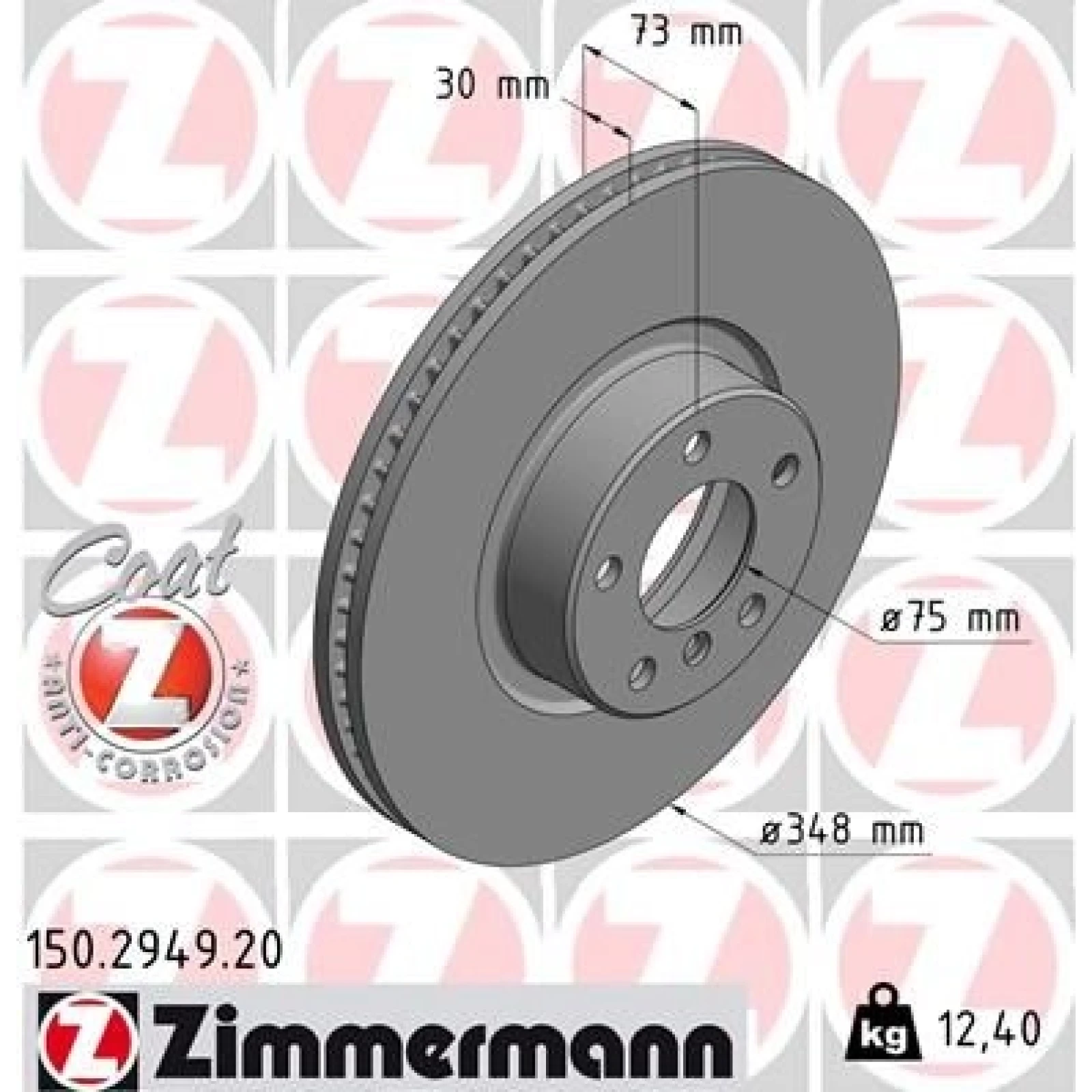 ZIMMERMANN Bremsscheibe 150.2949.20