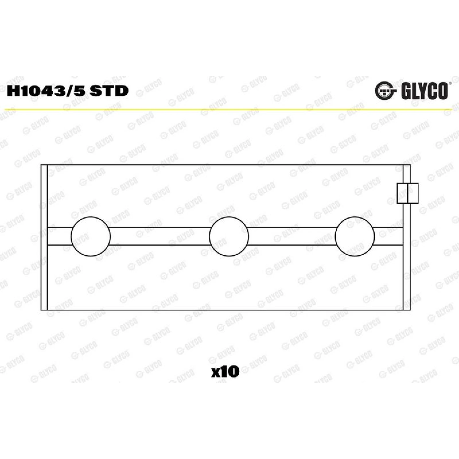 GLYCO Kurbelwellenlager H1043/5 STD