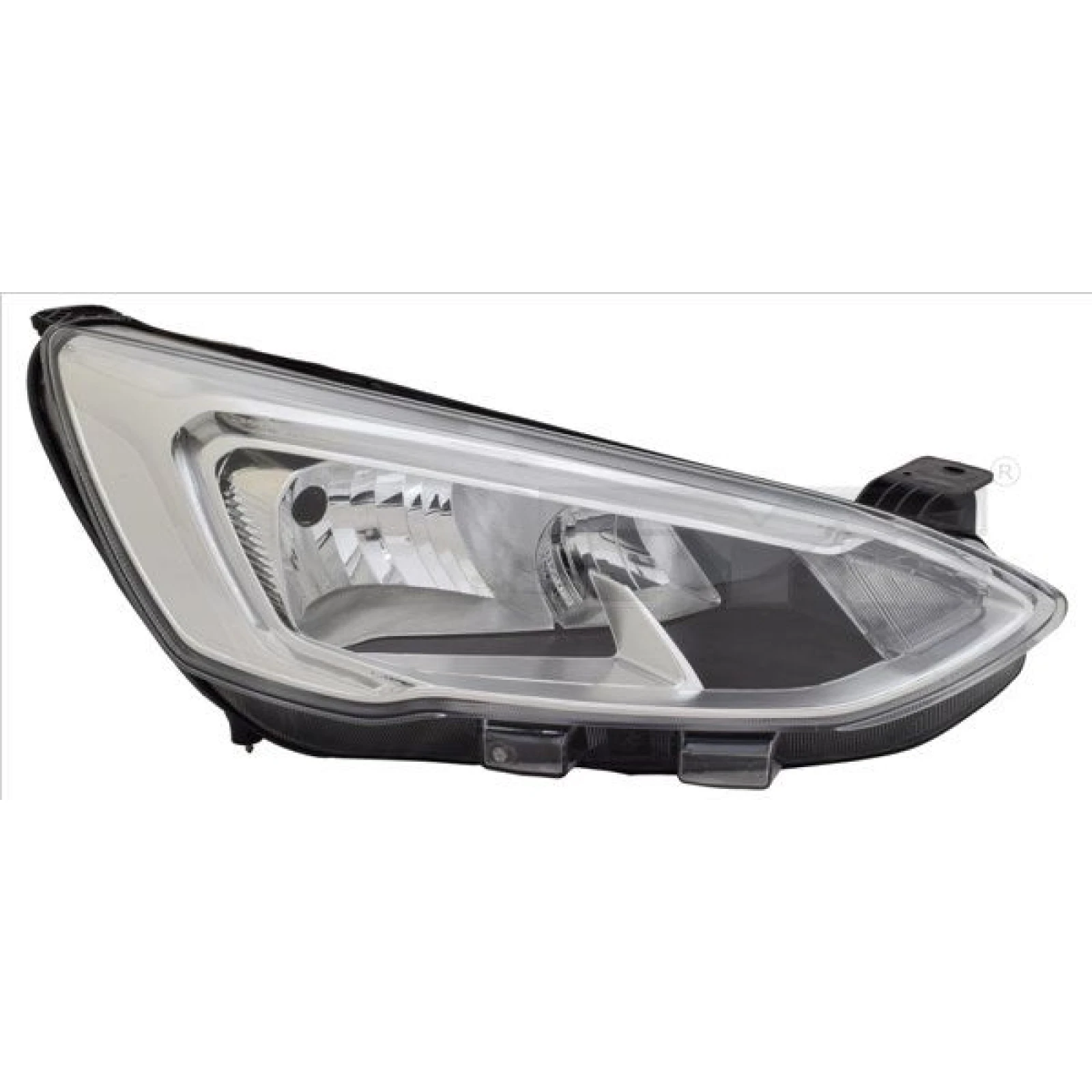 TYC Hauptscheinwerfer links H7/H1/LED mit Stellmotor, elektrische Leuchtweitenregulierung, mit Tagfahrlicht, Chrom, ohne LED-Steuergerät 20-16704-06-9
