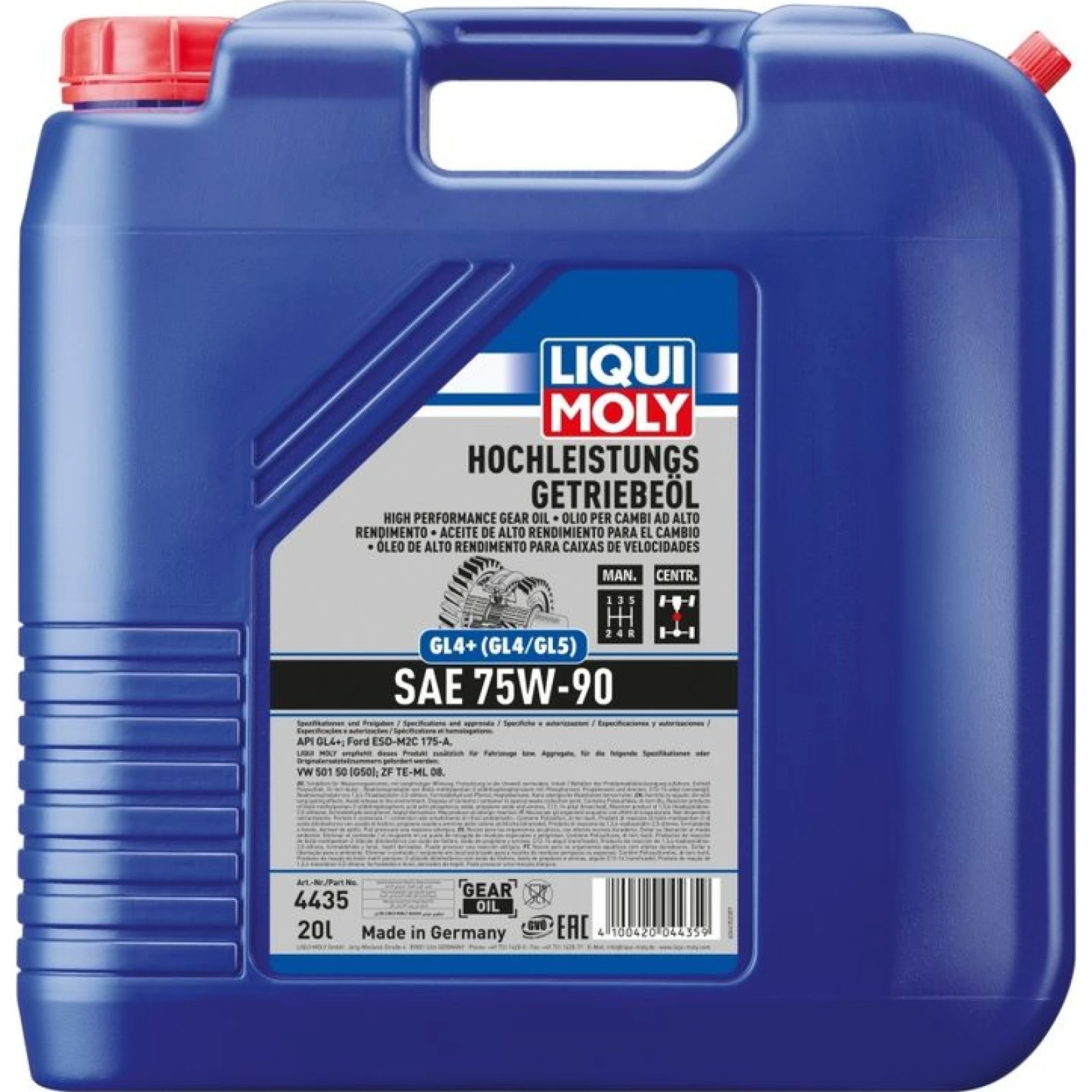Liqui Moly Hochleistungs-Getriebeöl (GL4+) SAE 75W-90 20 l 4435
