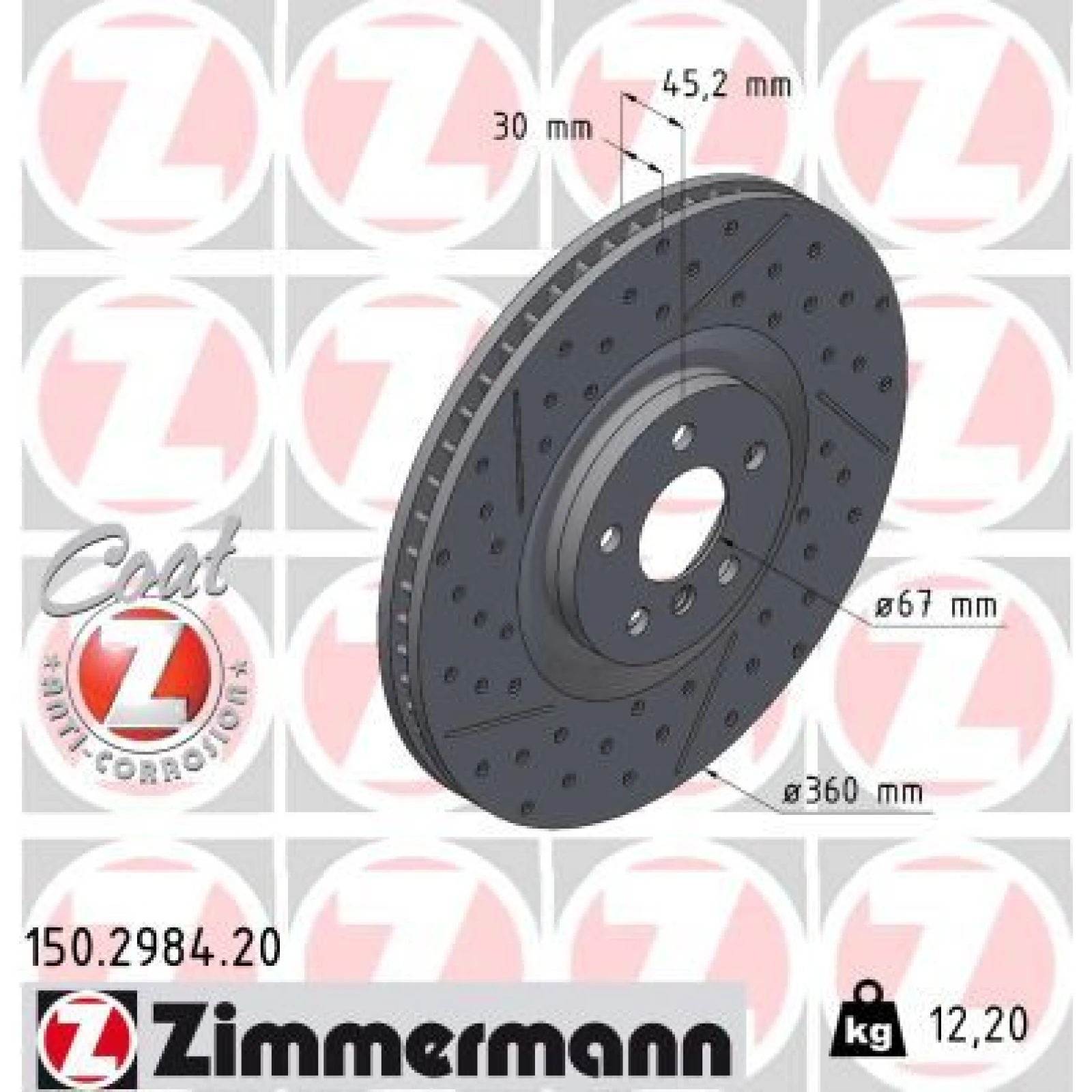ZIMMERMANN Bremsscheibe 150.2984.20