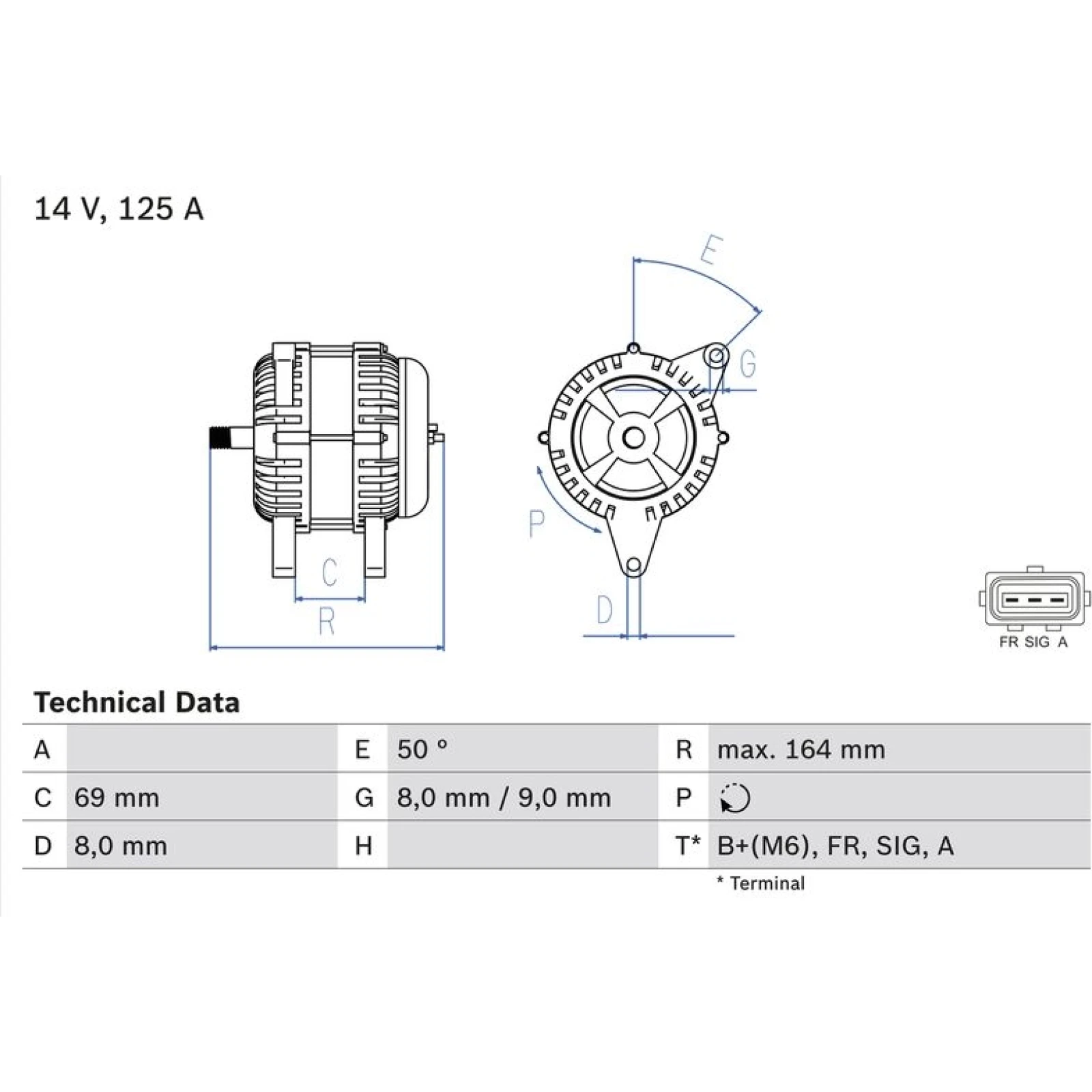 Bosch Lichtmaschine 0 986 049 181
