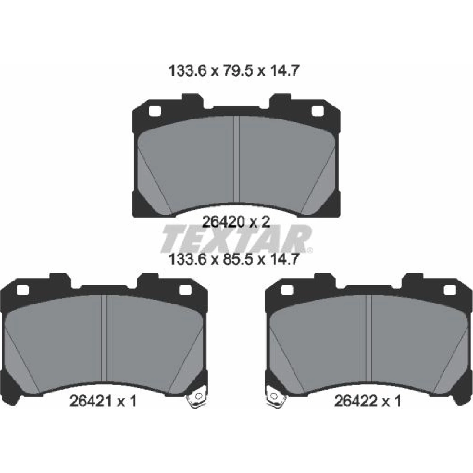 Textar Bremsbelagsatz 2642001