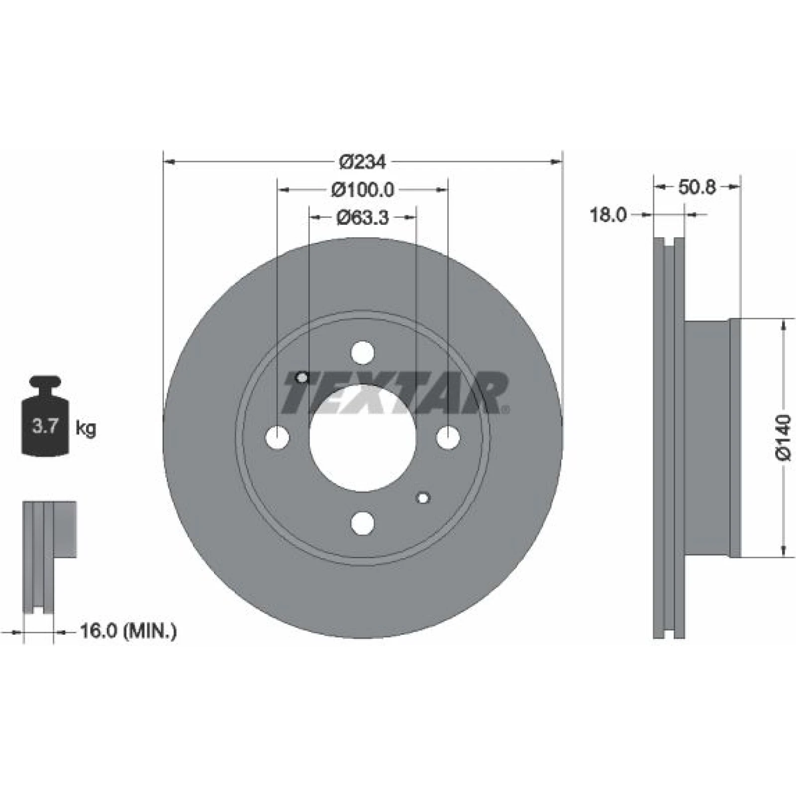 Bremsscheibe Hyundai P. Atos 1.0-1.1 97-08 92146803