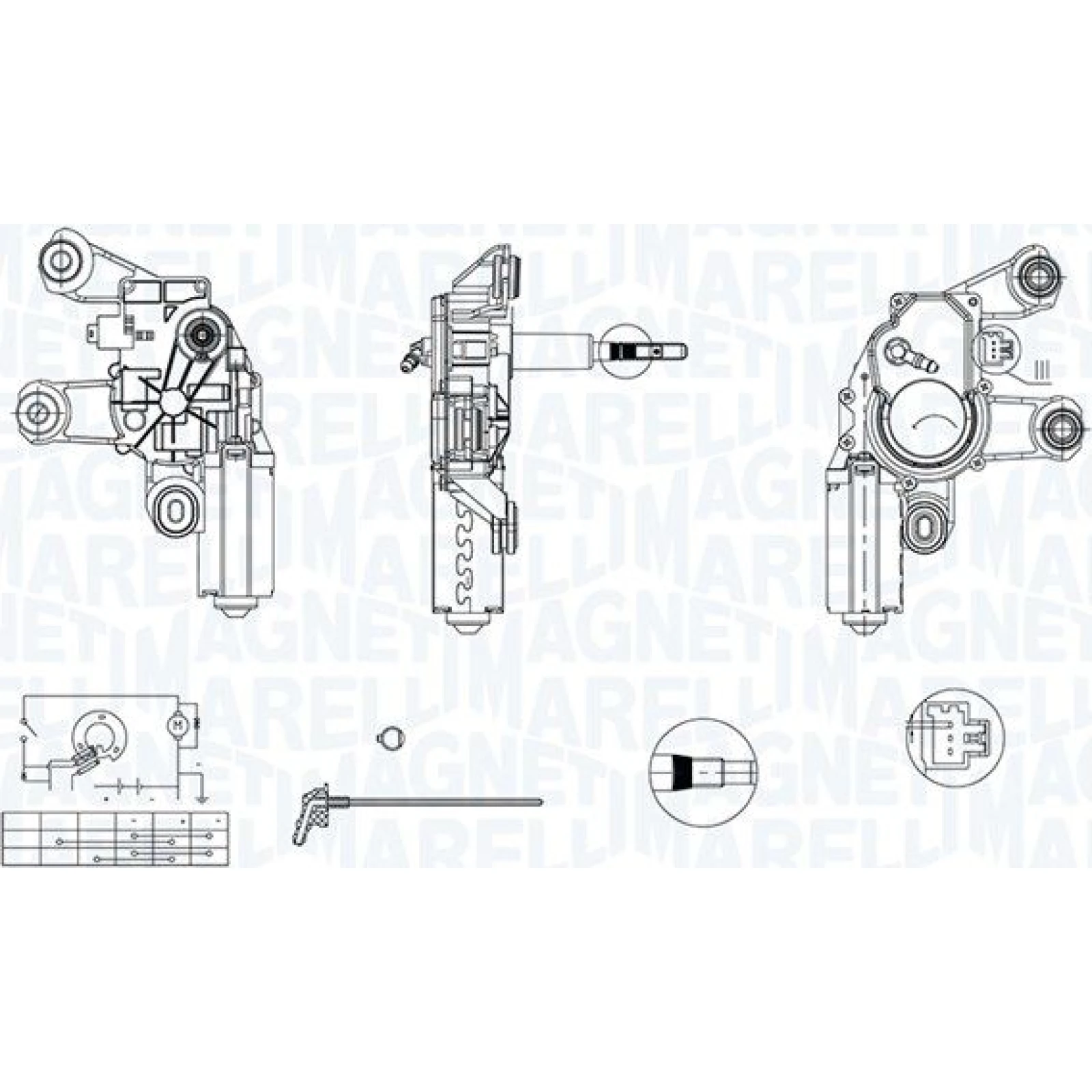 MAGNETI MARELLI Wischermotor 064342008010