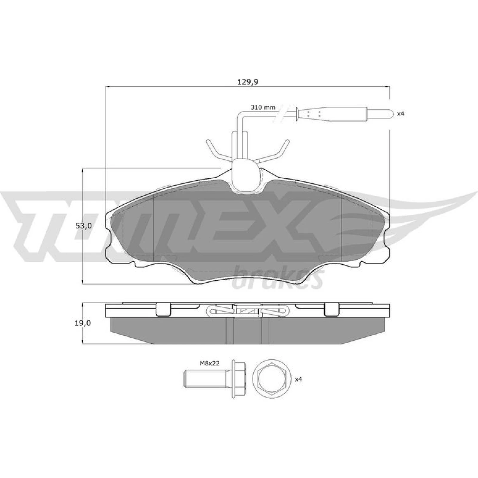 TOMEX brakes Bremsbelagsatz, Scheibenbremse TX 12-31