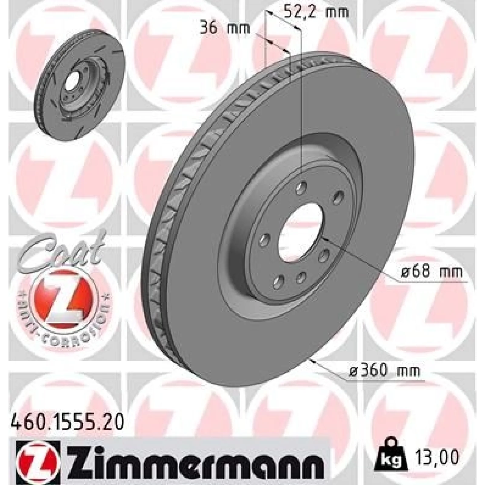 ZIMMERMANN Bremsscheibe 460.1555.20
