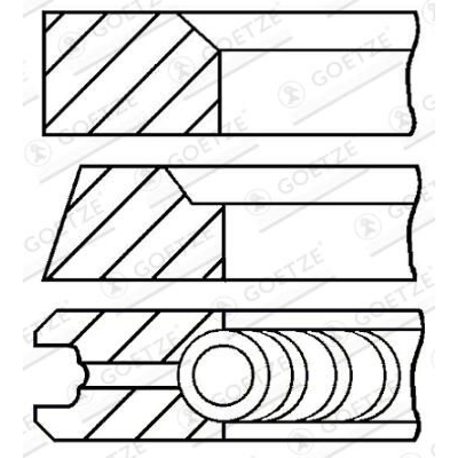 GOETZE ENGINE Kolbenringsatz 08-849000-00