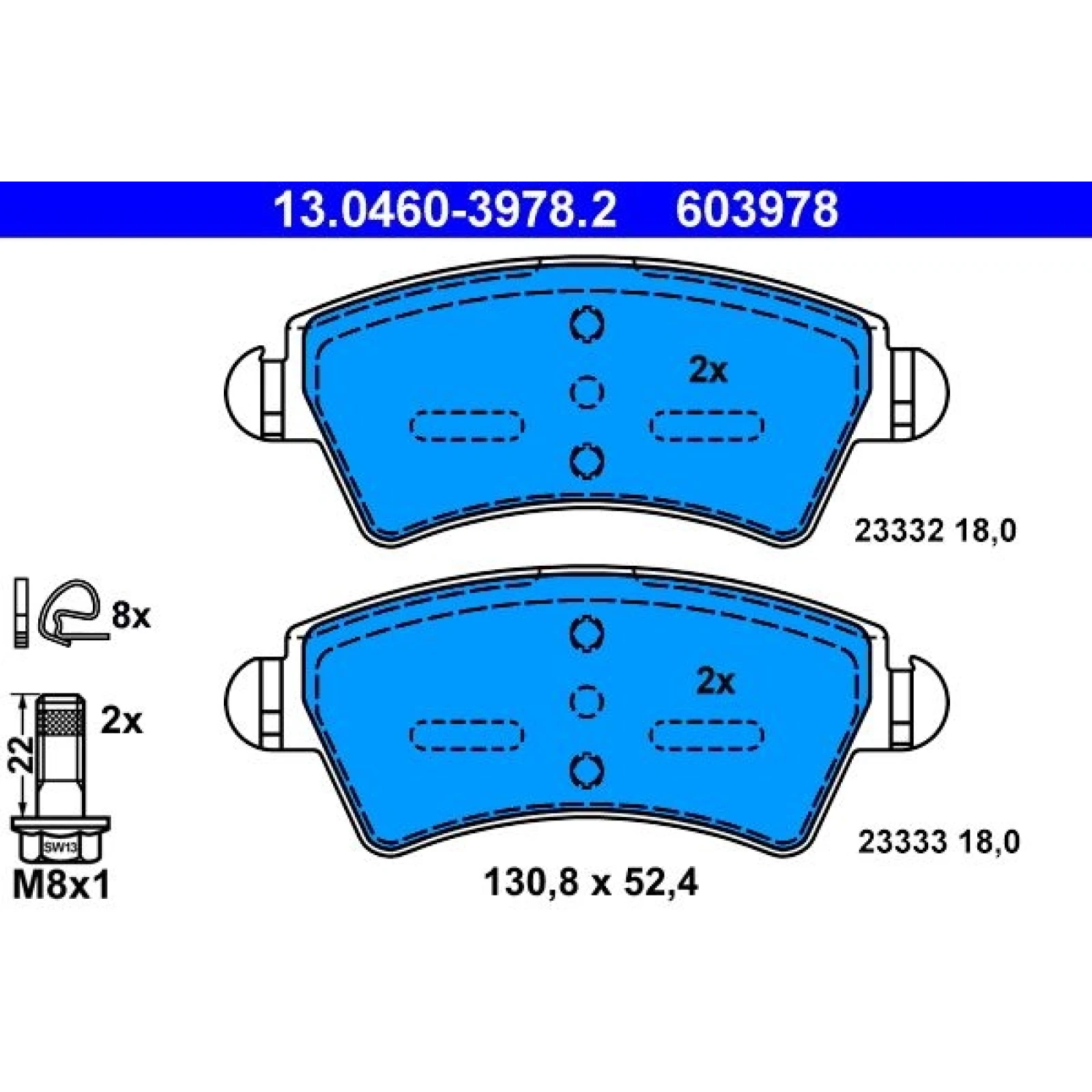 Bremsbelagsatz Citroen P. Xsara 1.4-2.0 16V 97-05 13.0460-3978.2