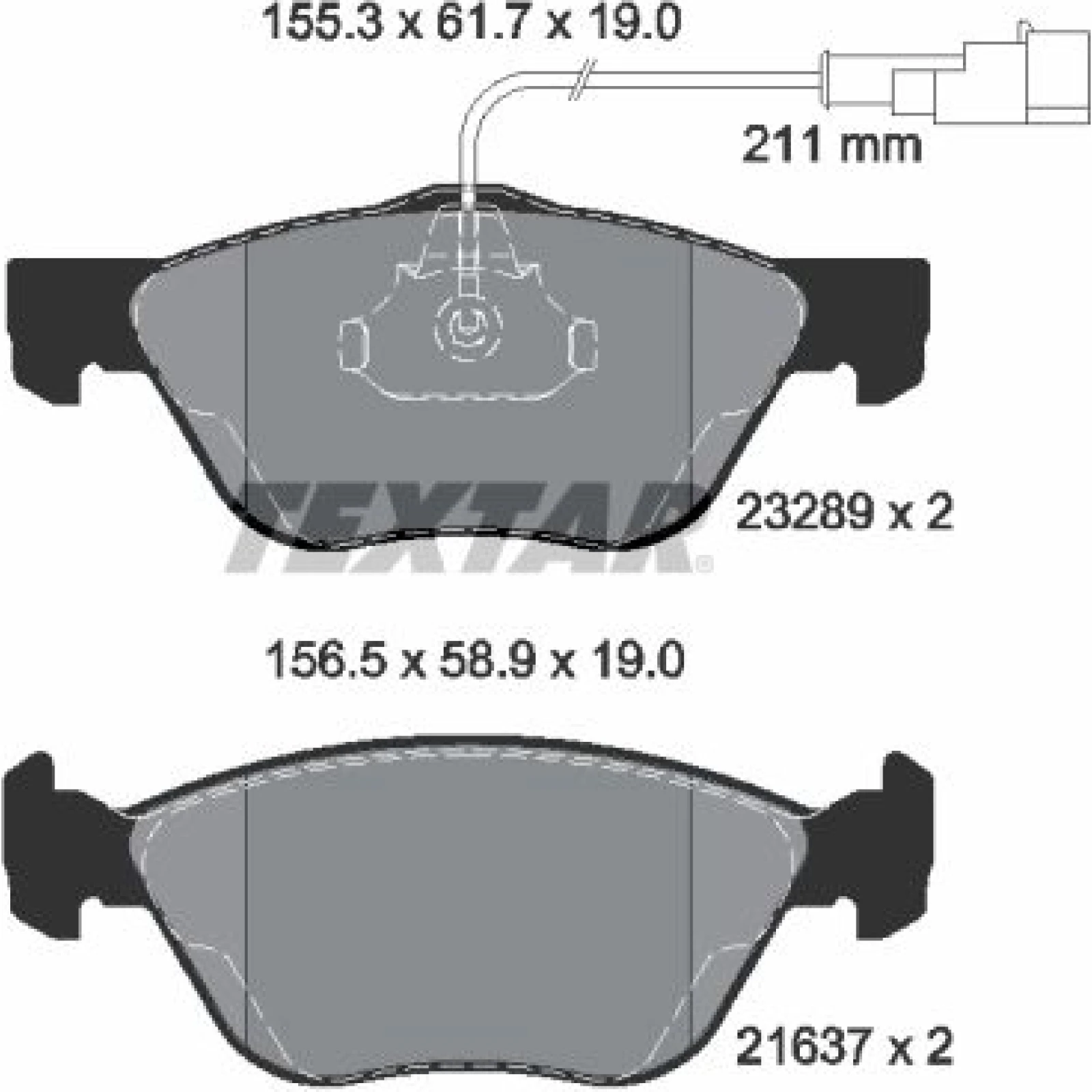 Bremsbelagsatz Alfa S. 145/146/147/156/Gt/Gtv/Spider 95-10 2328902