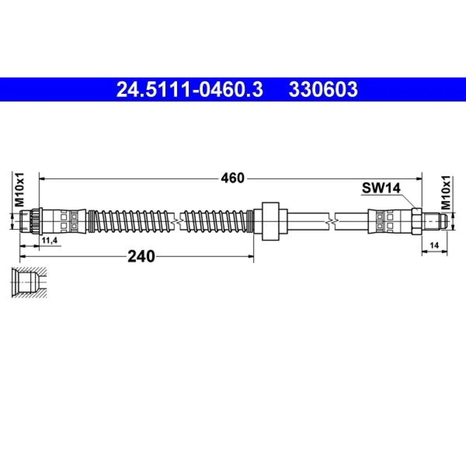 ATE Bremsschlauch 24.5111-0460.3