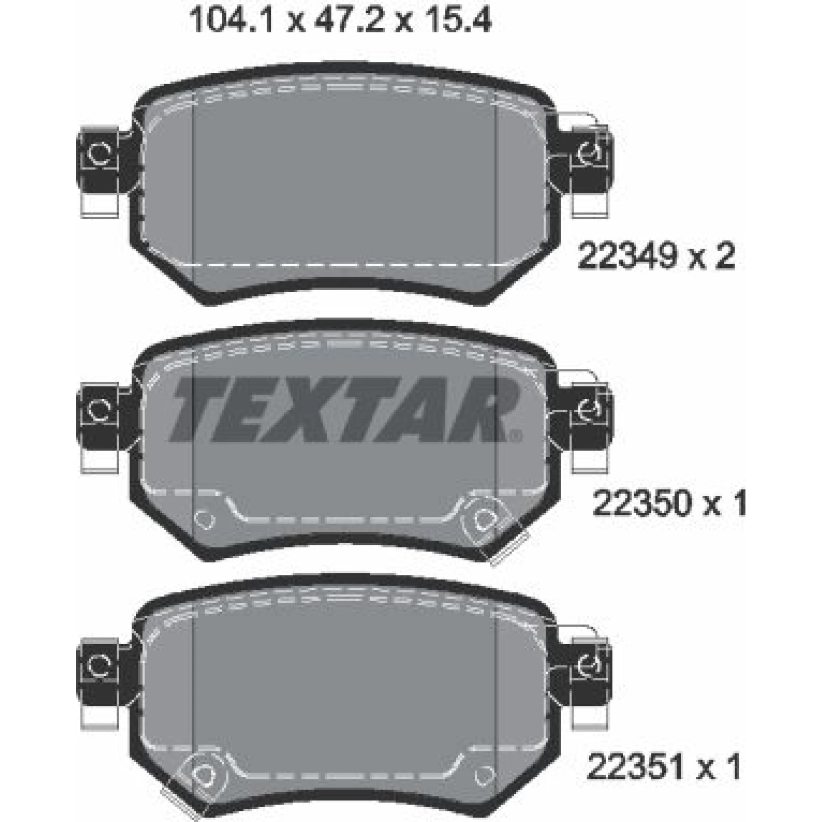 Bremsbelagsatz Mazda T. 6 2.0-2.5 12 2234901