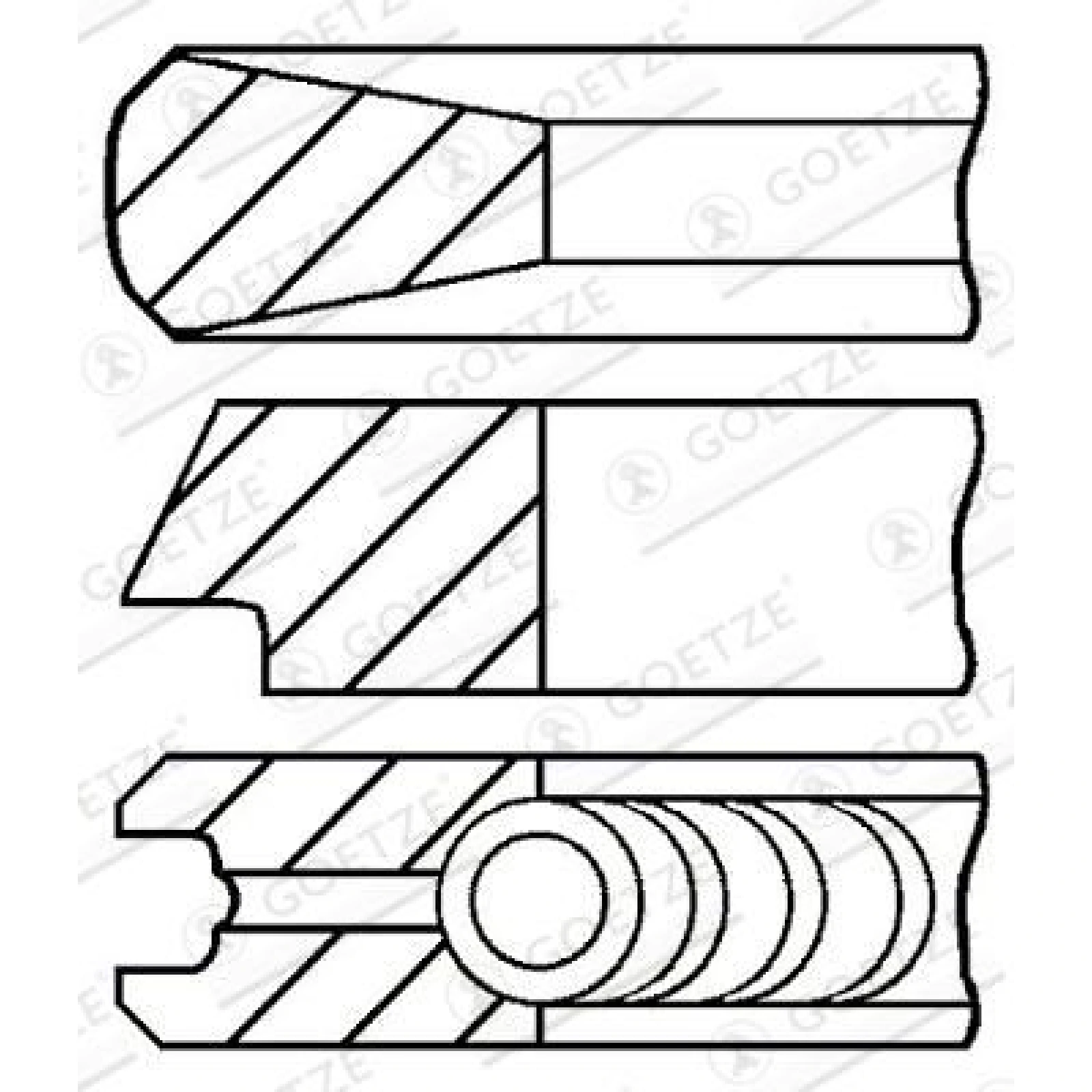 Tonringe Peugeot 1.6Hdi 75,00 1Zyl 08-424000-00