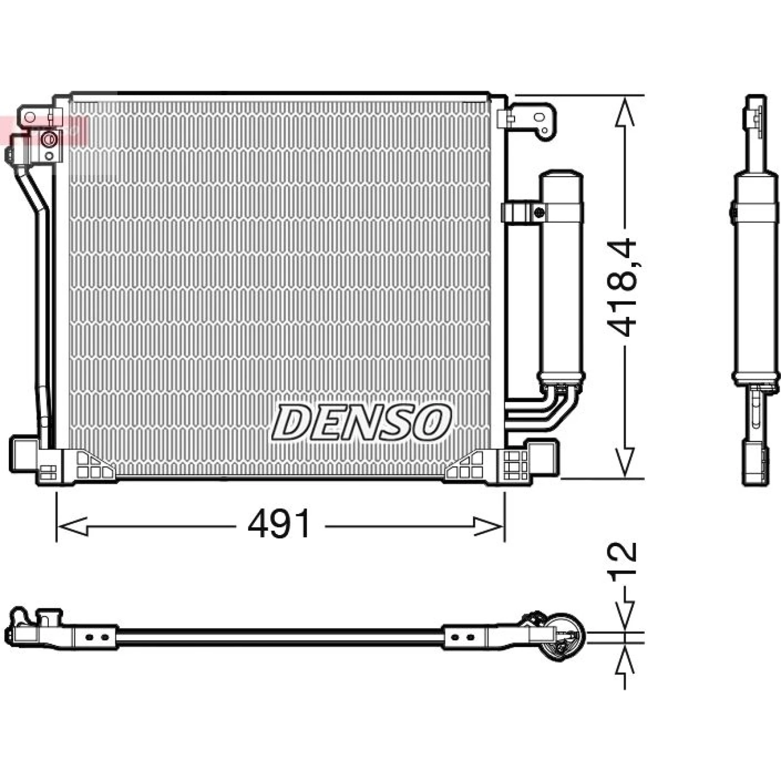 DENSO Kondensator, Klimaanlage DCN46025