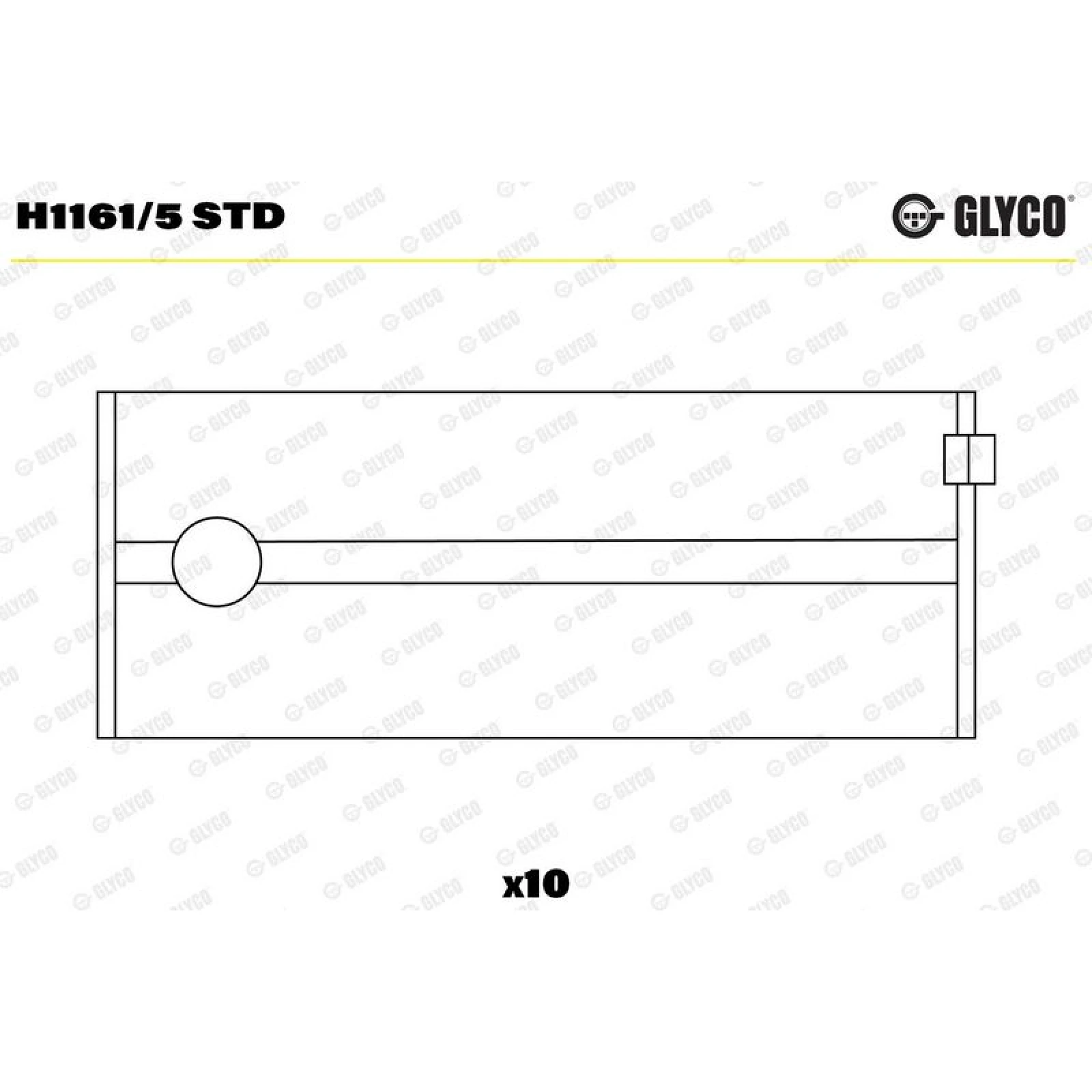 GLYCO Kurbelwellenlager H1161/5 STD