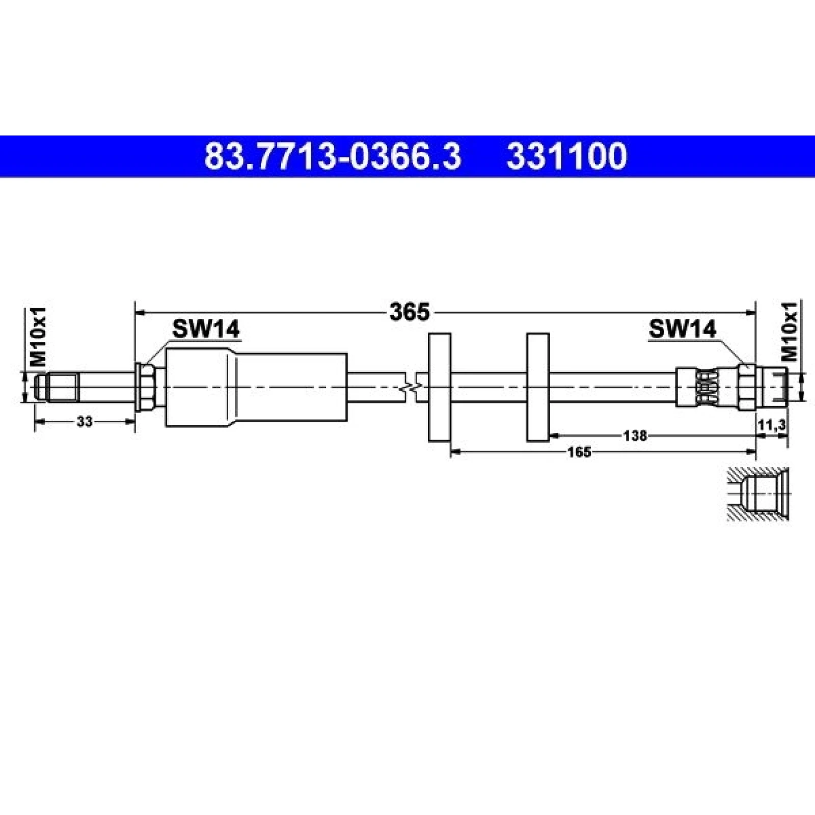 ATE Bremsschlauch 83.7713-0366.3