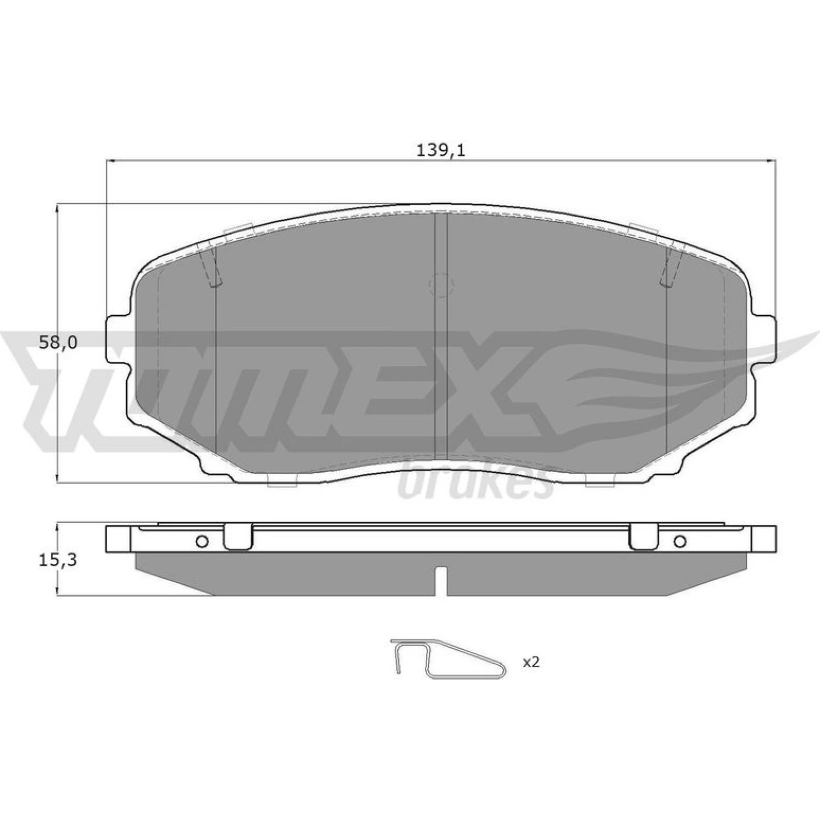 TOMEX brakes Bremsbelagsatz, Scheibenbremse TX 17-421