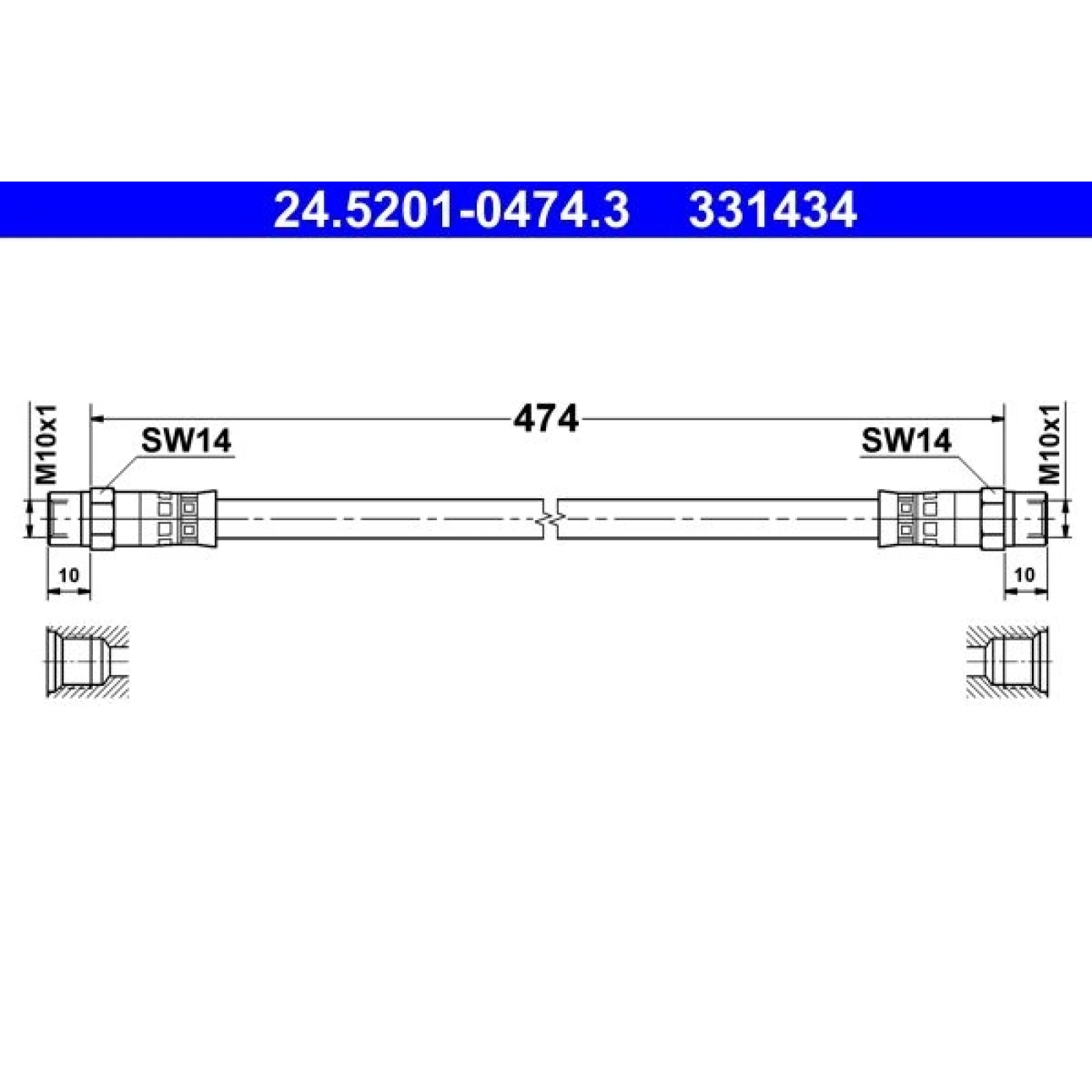 Bremsschlauch 24.5201-0474.3