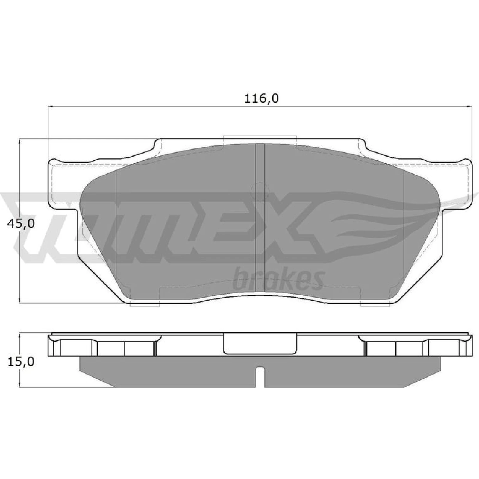 TOMEX brakes Bremsbelagsatz, Scheibenbremse TX 12-64