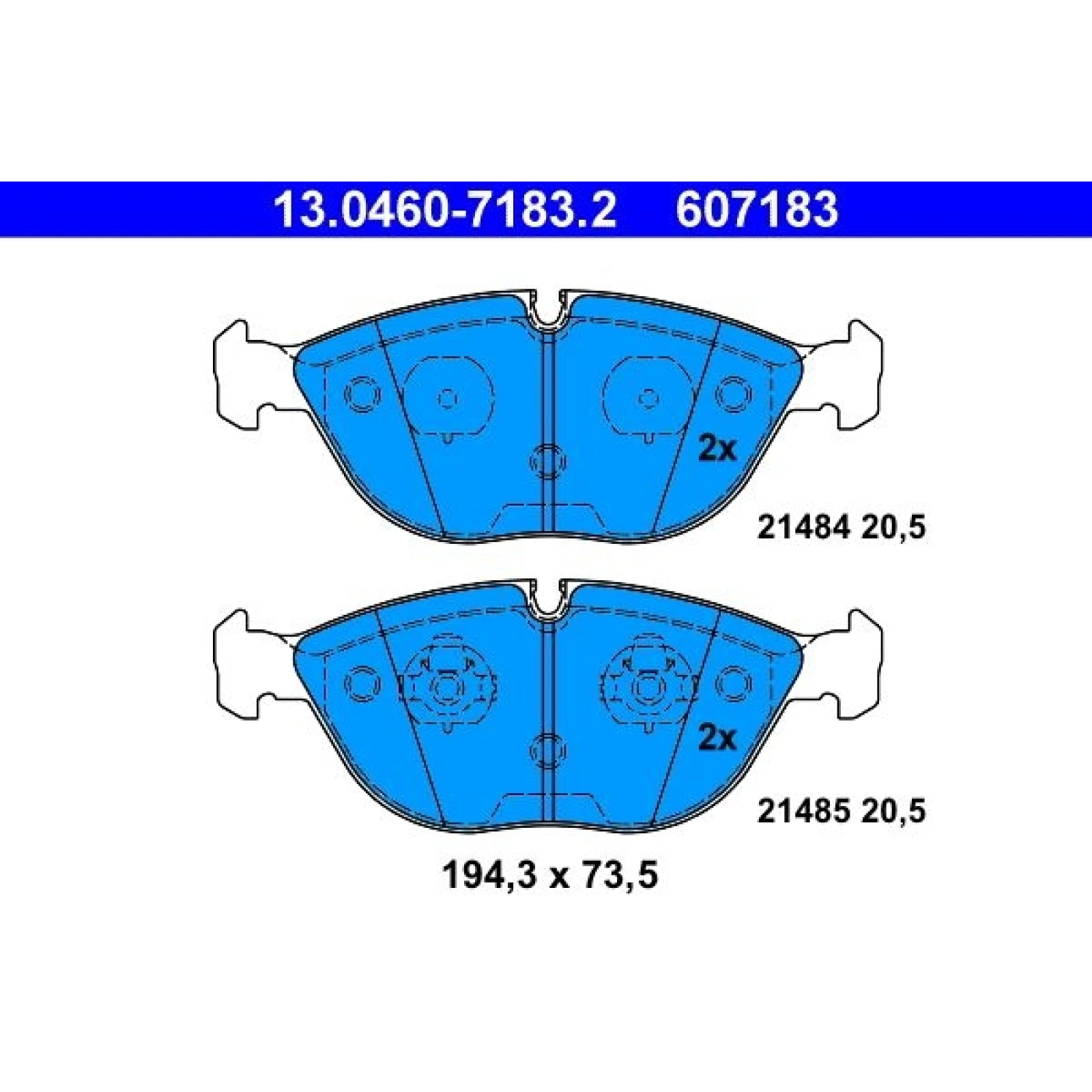 Bremsbelagsatz Db P. W202/W210/W211 97-08 13.0460-7183.2