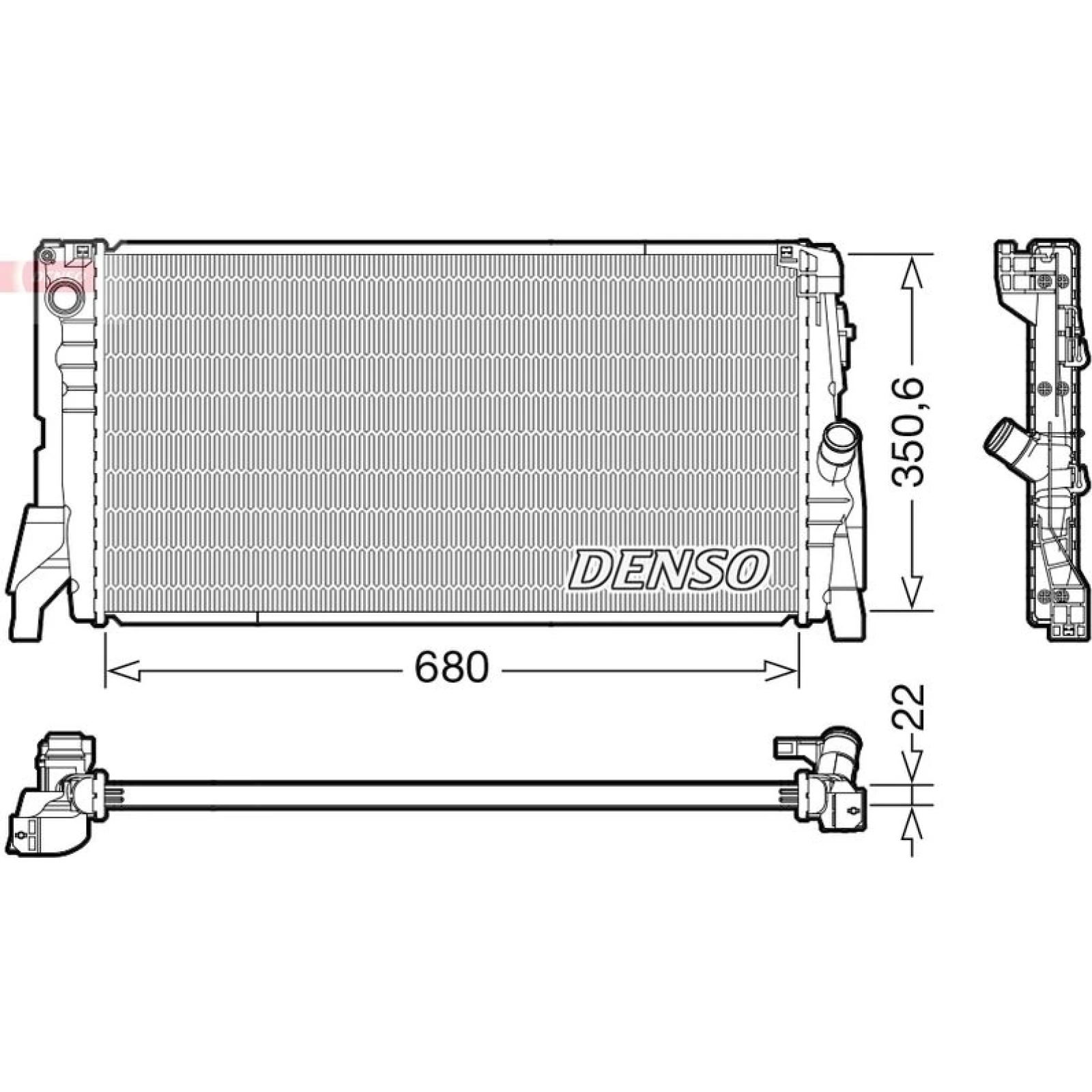 DENSO Kühler, Motorkühlung DRM05118