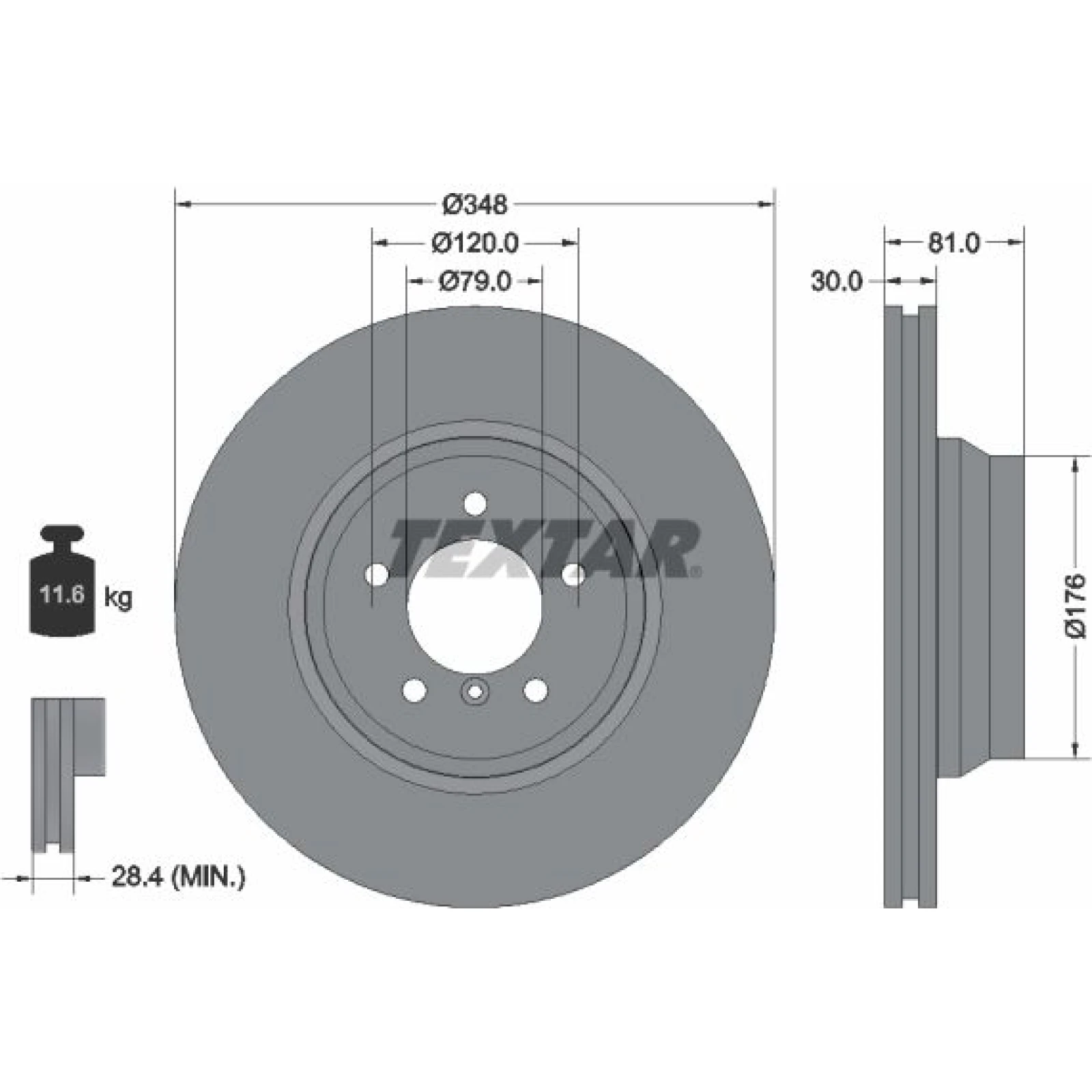Textar Bremsscheibe 92122905