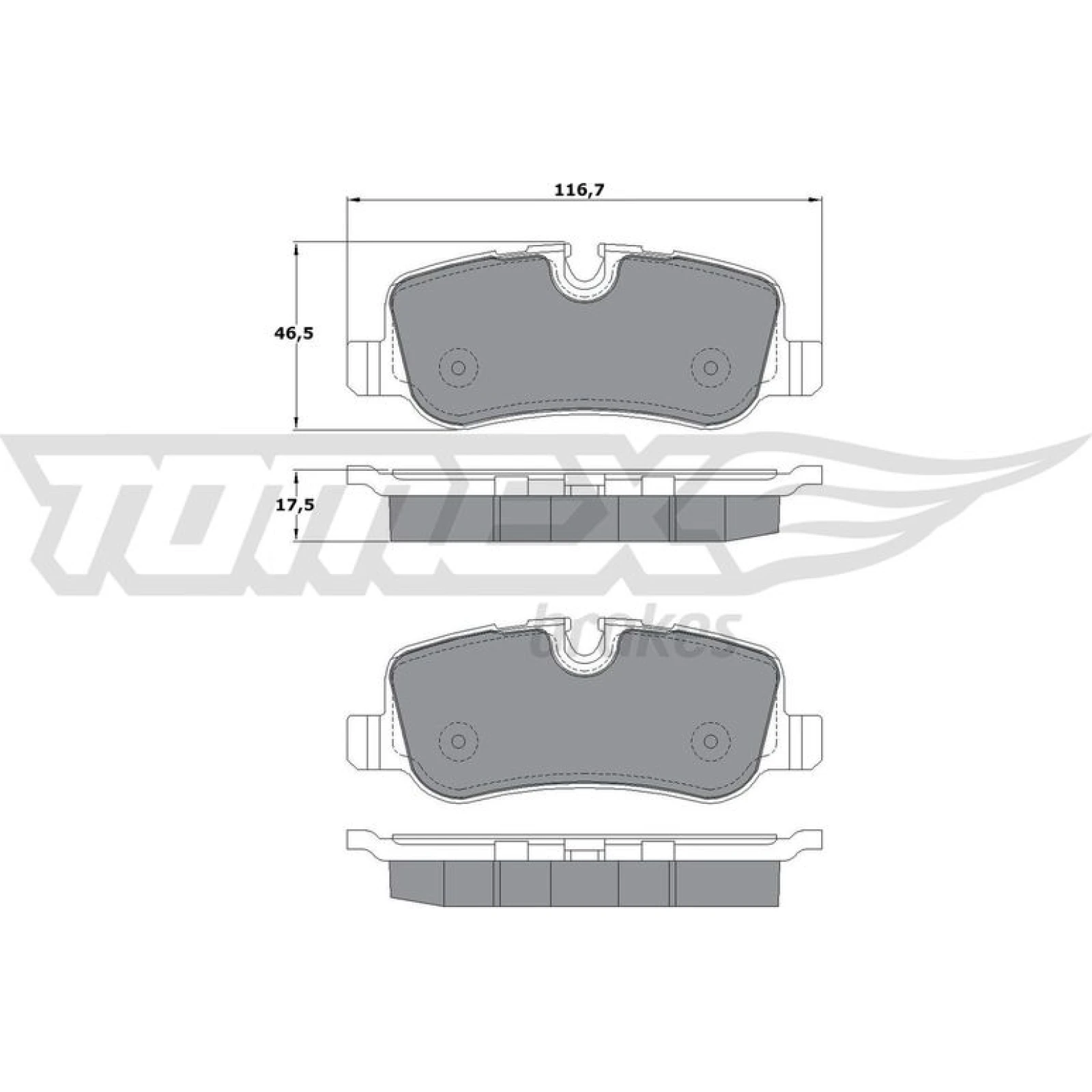 TOMEX brakes Bremsbelagsatz, Scheibenbremse TX 17-72