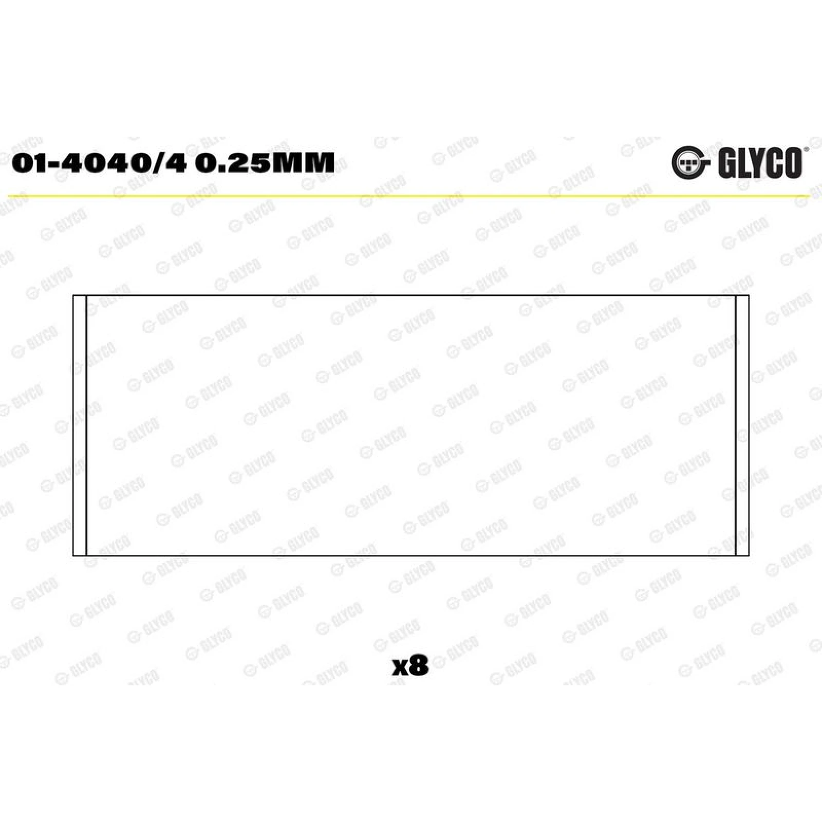 GLYCO Pleuellager 01-4040/4 0.25mm