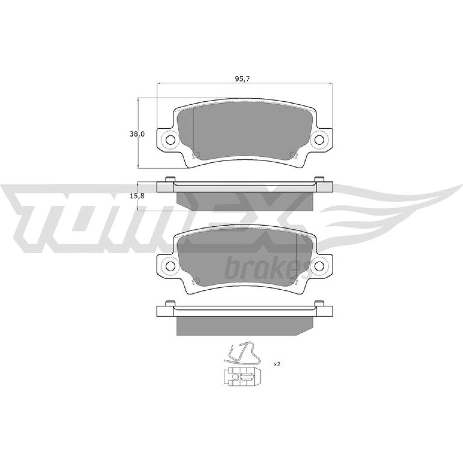 TOMEX brakes Bremsbelagsatz, Scheibenbremse TX 13-75