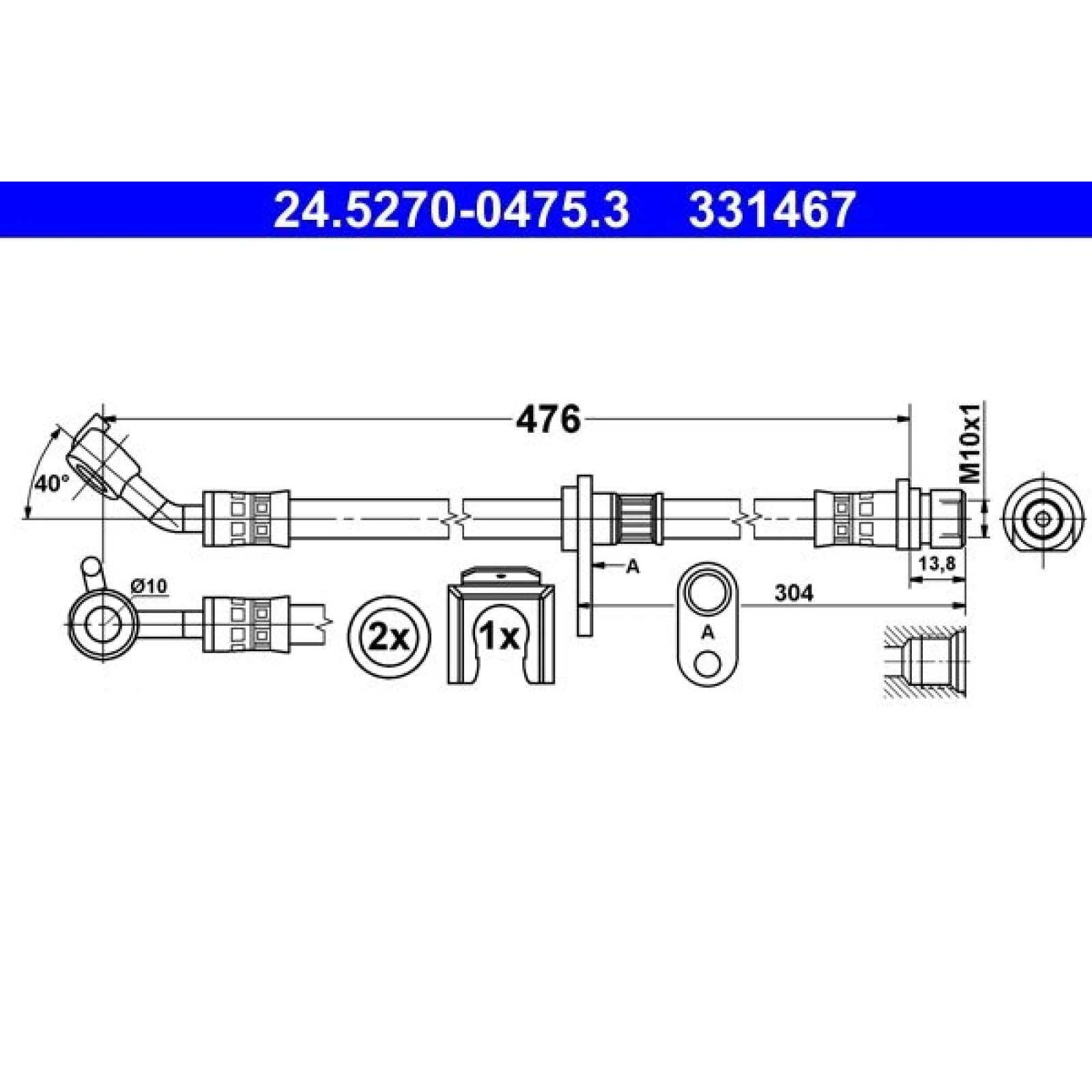 ATE Bremsschlauch 24.5270-0475.3
