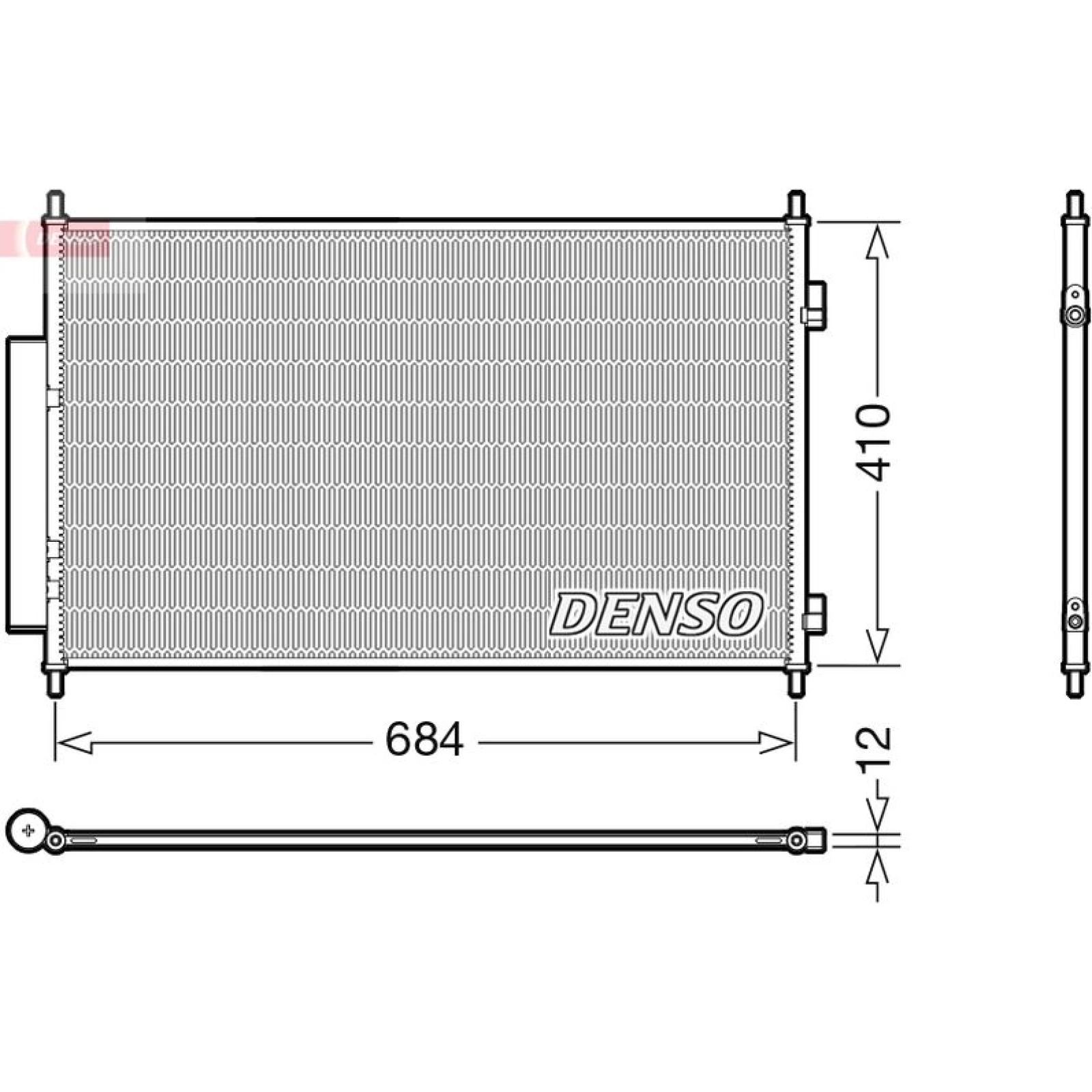 DENSO Kondensator, Klimaanlage DCN40027