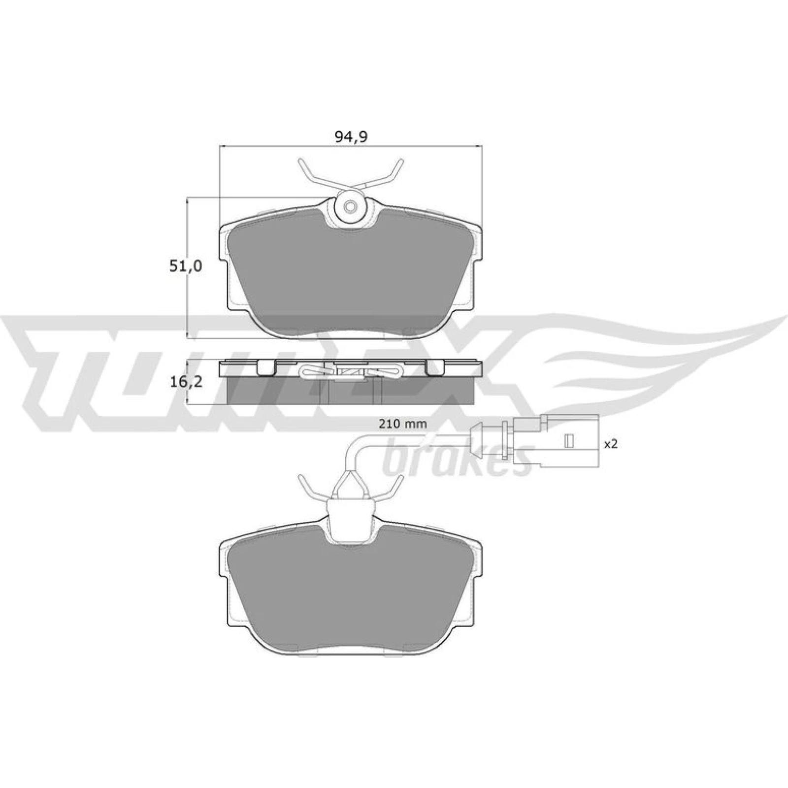 TOMEX brakes Bremsbelagsatz, Scheibenbremse TX 13-901
