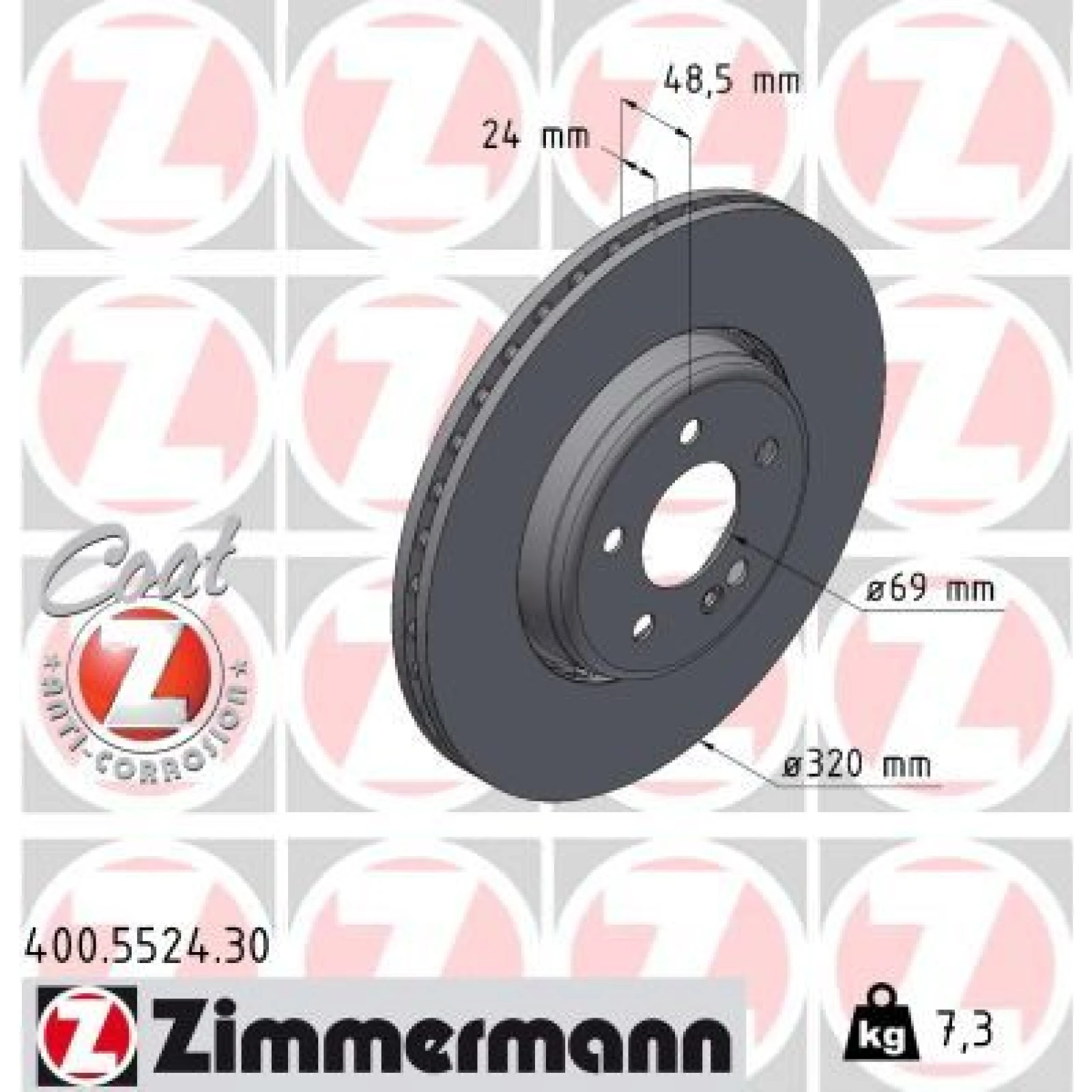ZIMMERMANN Bremsscheibe 400.5524.30