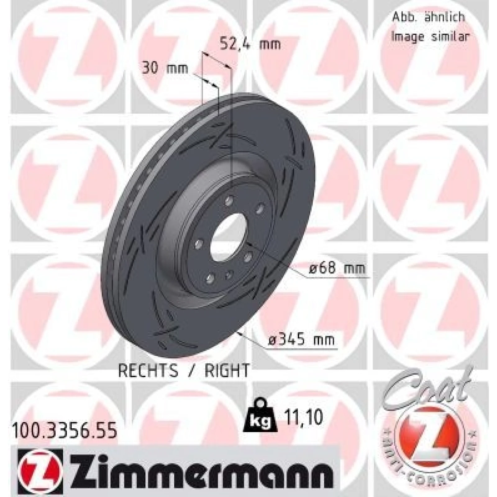 ZIMMERMANN Bremsscheibe 100.3356.55