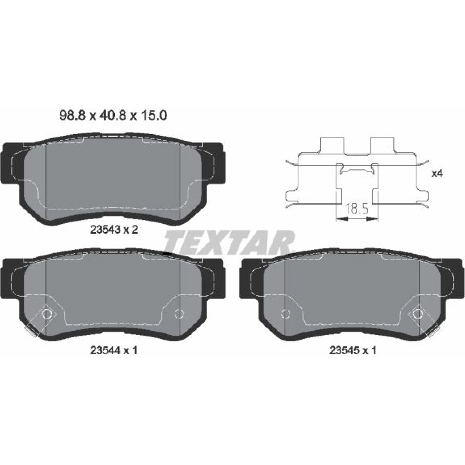 Bremsbelagsatz Hyundai T. Sonata 98-/Santa Fe 01-/Kia Opirus 2354301