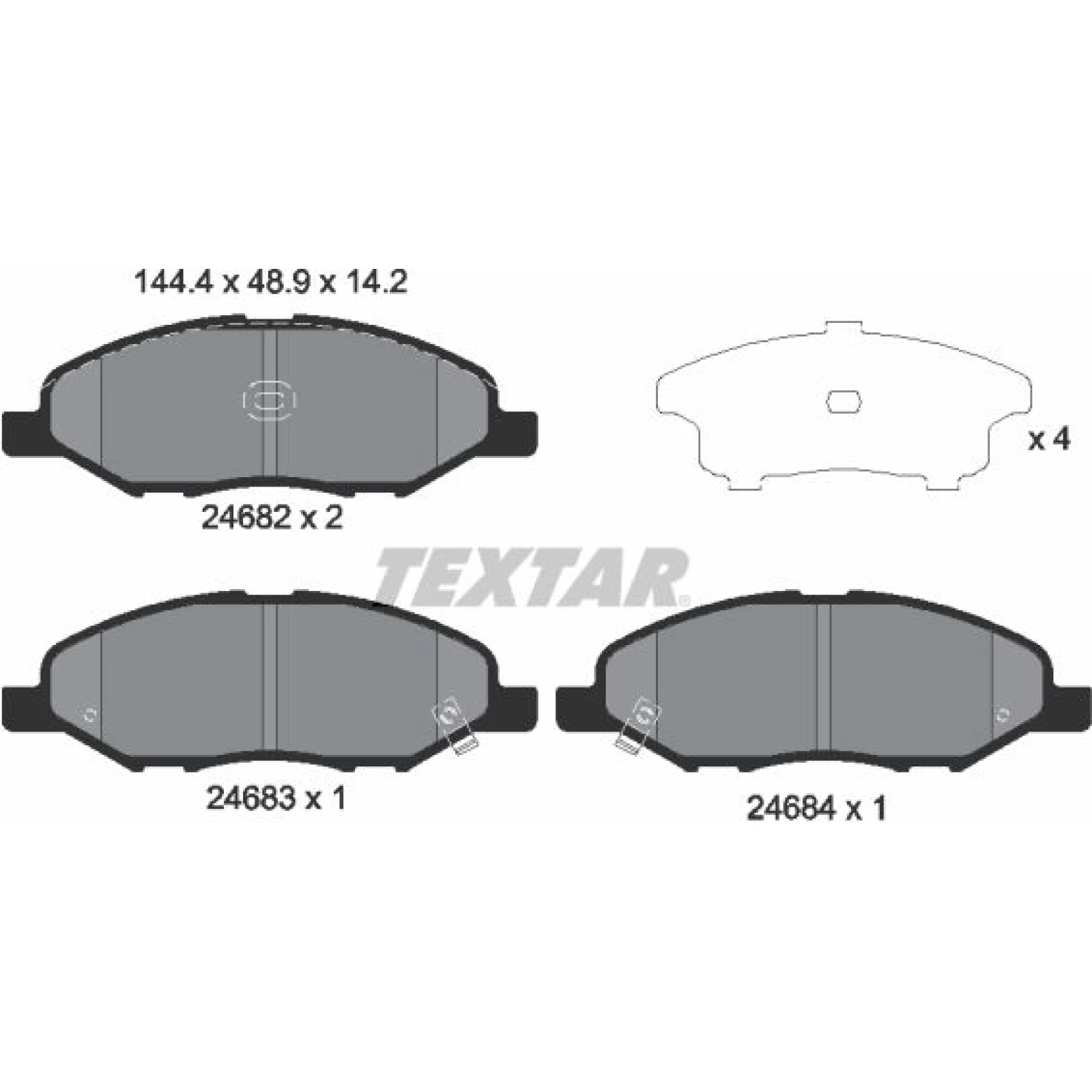 Bremsbelagsatz Nissan P. Micra/Note/Tida 1.0-1.8 03 2468201