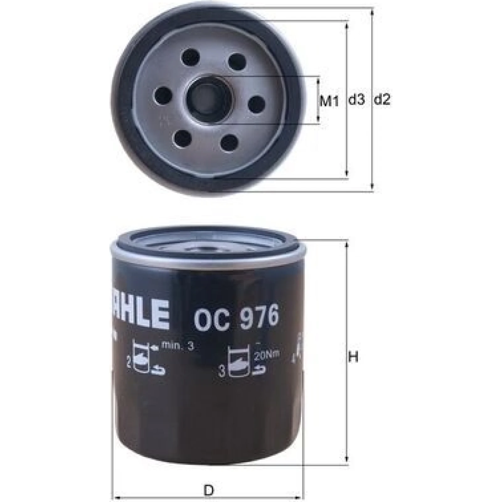 Mahle Original Ölfilter OC 976
