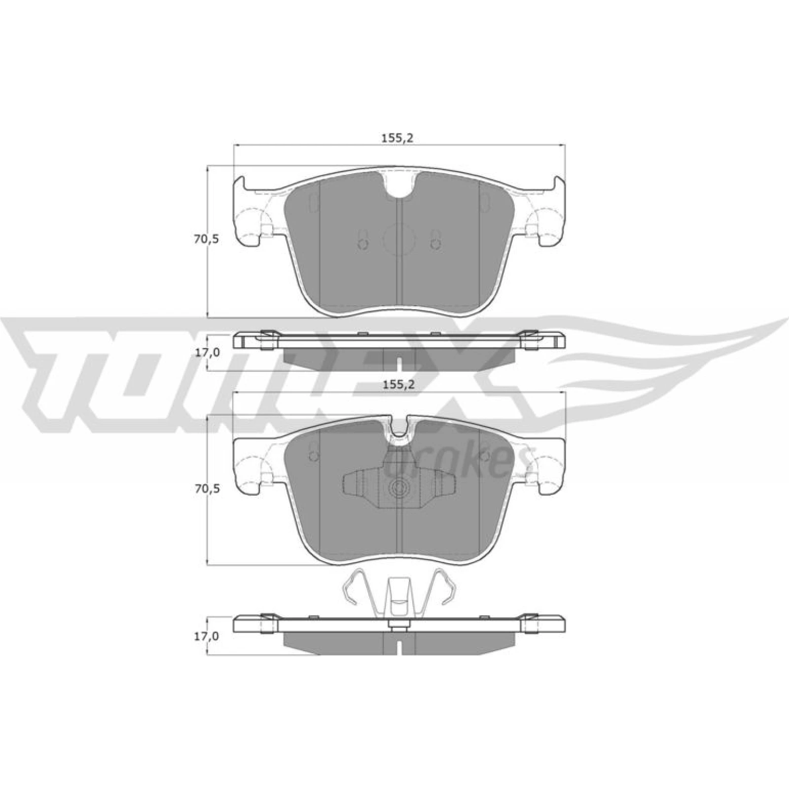 TOMEX brakes Bremsbelagsatz, Scheibenbremse TX 17-291