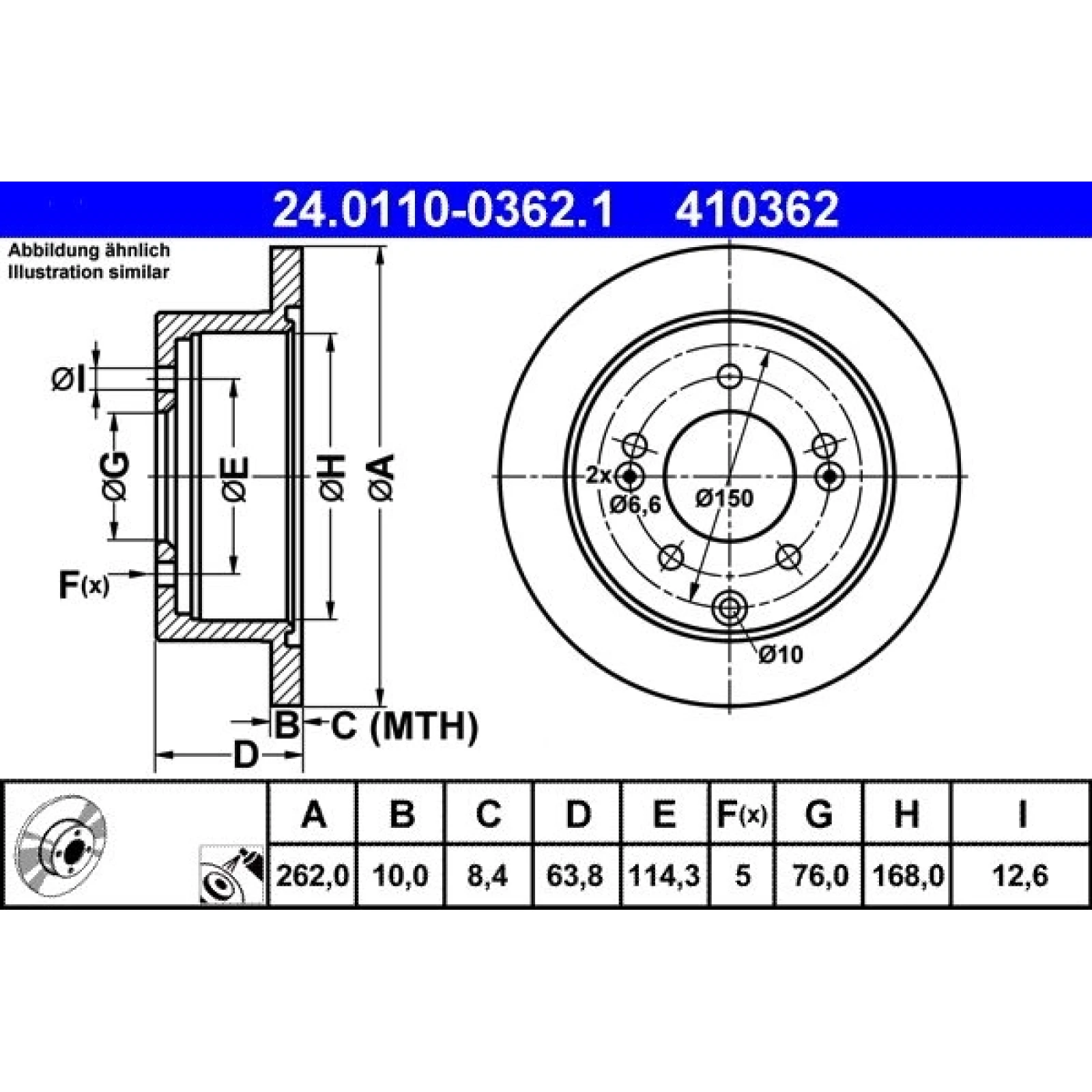 Bremsscheibe 24.0110-0362.1