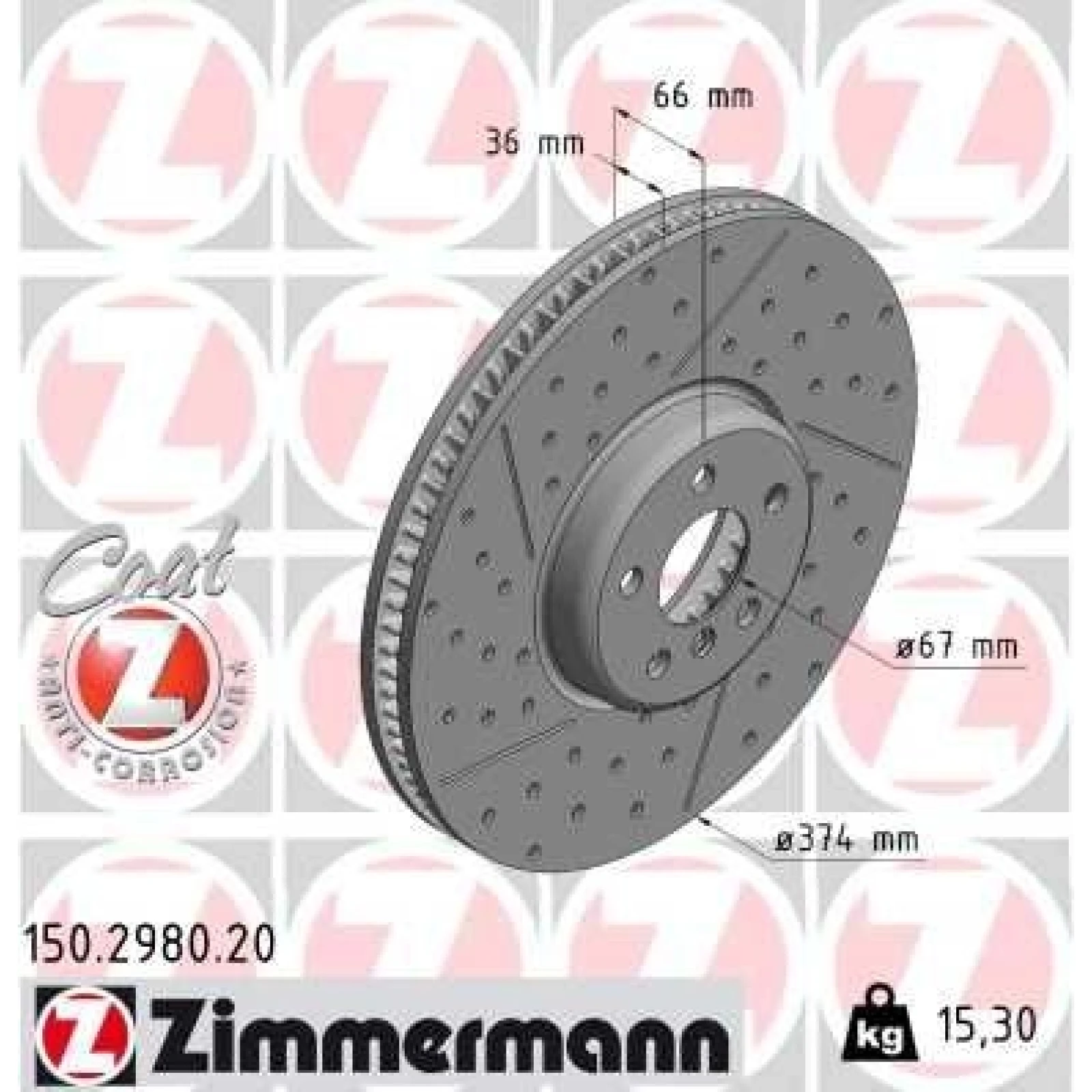 ZIMMERMANN Bremsscheibe 150.2980.20