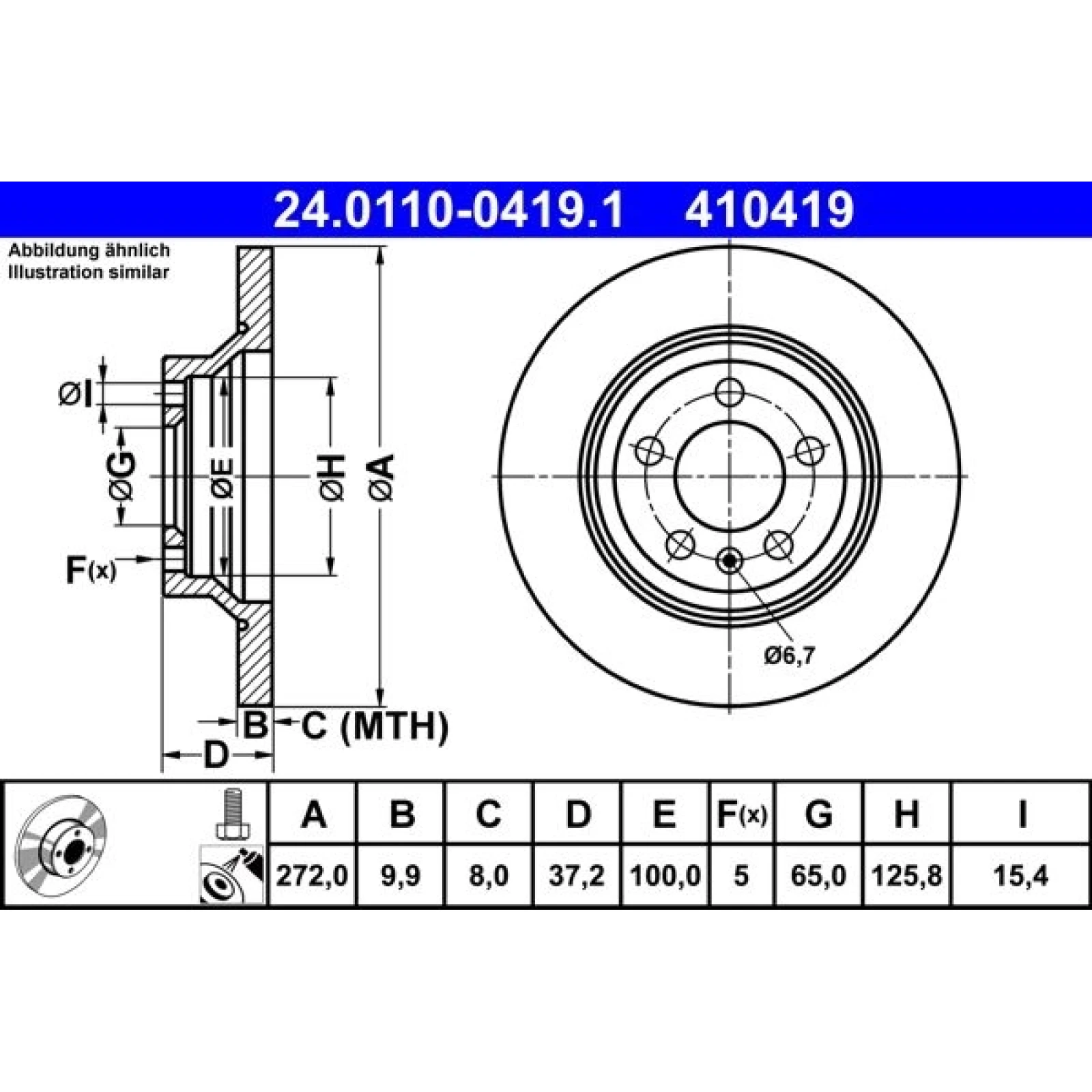 Bremsscheibe 24.0110-0419.1