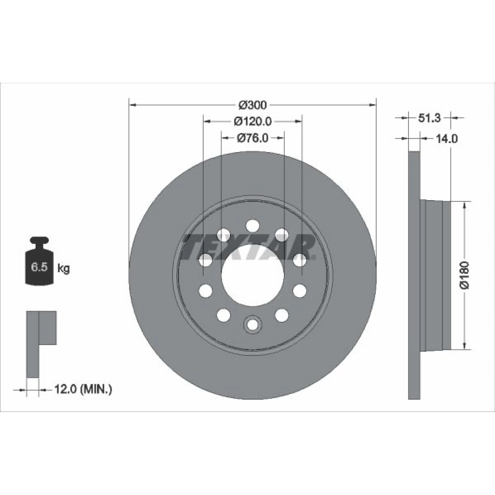 Textar Bremsscheibe 92345203