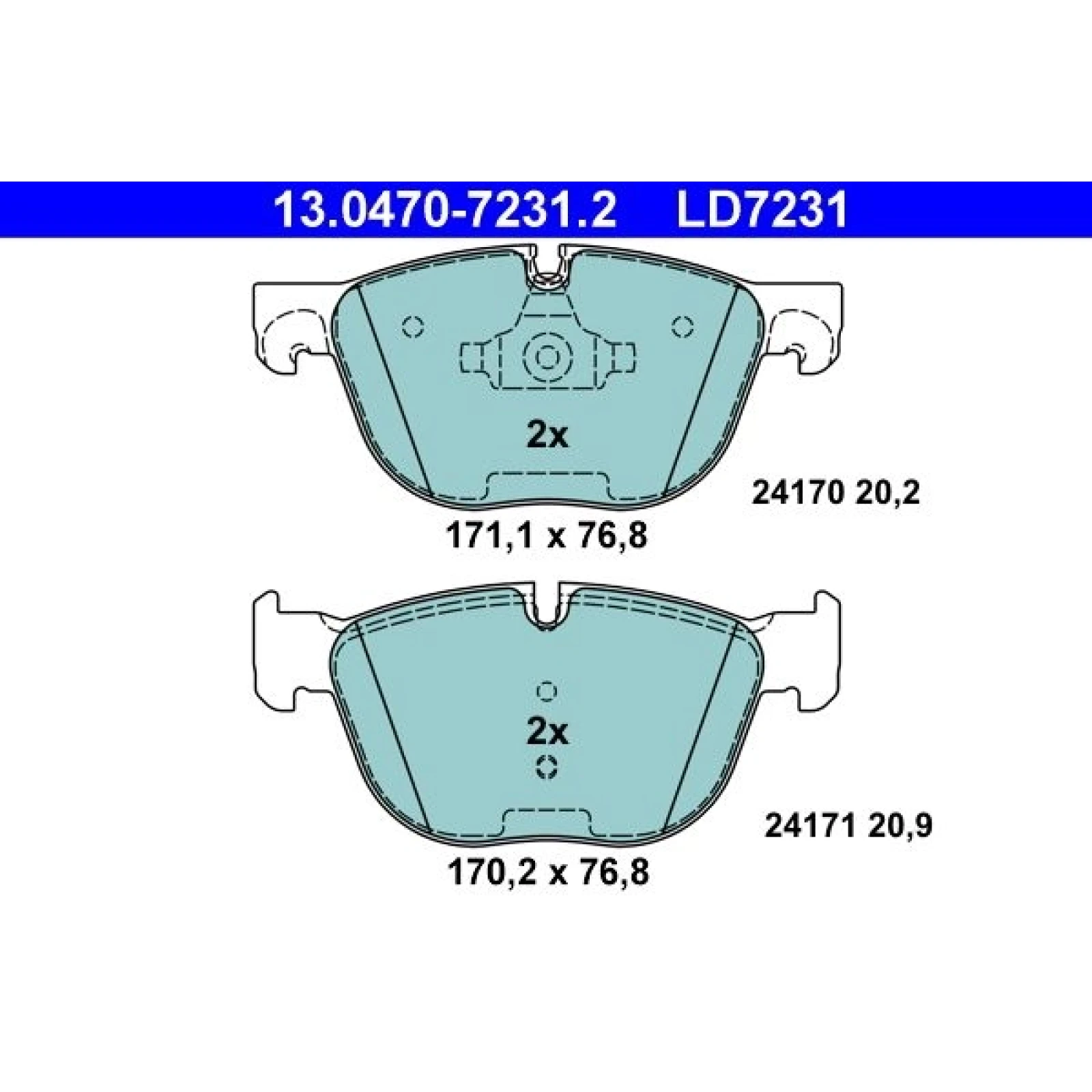 Bremsbelagsatz Bmw S. E70/E71 X5/X6 08- Keramik 13.0470-7231.2