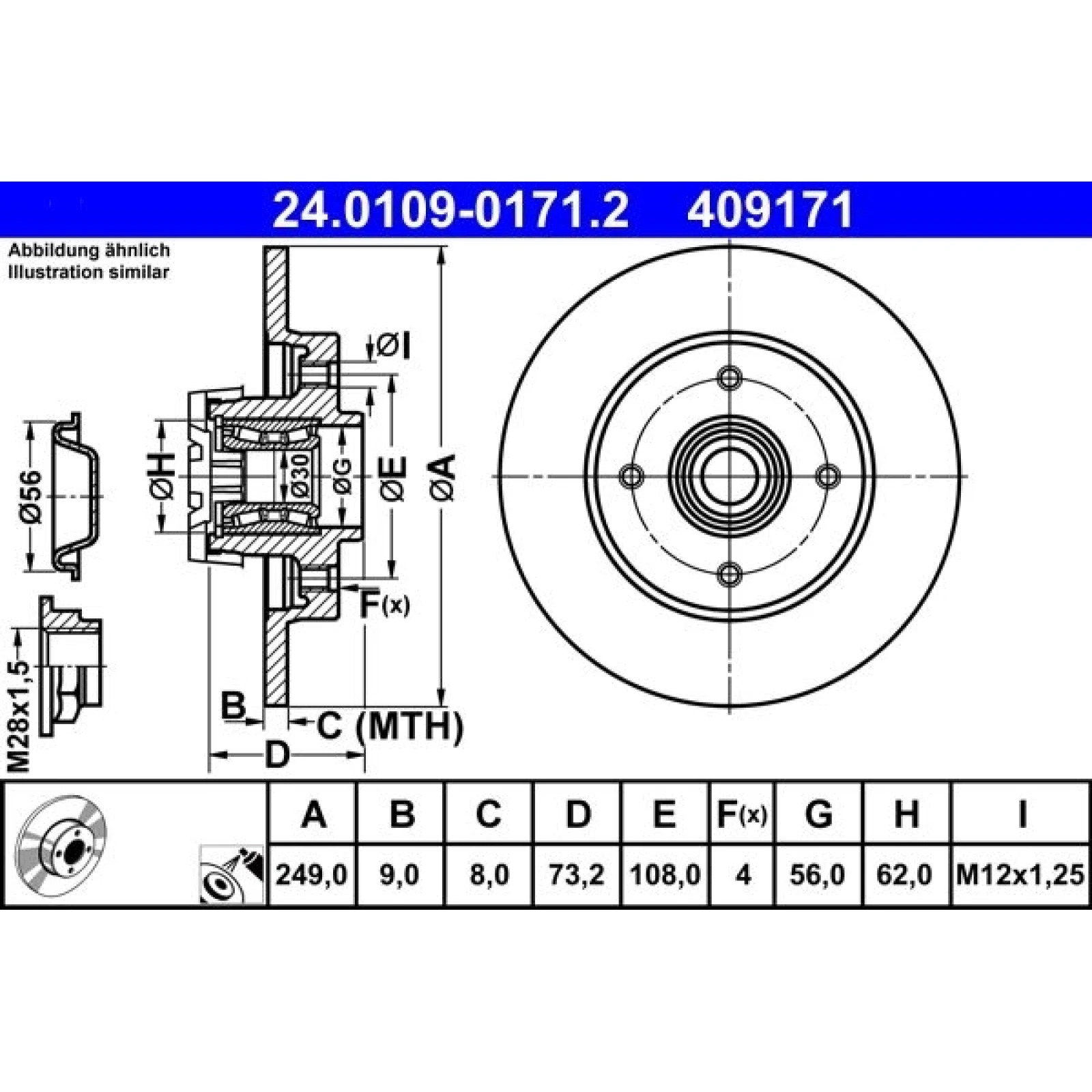 Bremsscheibe 24.0109-0171.2