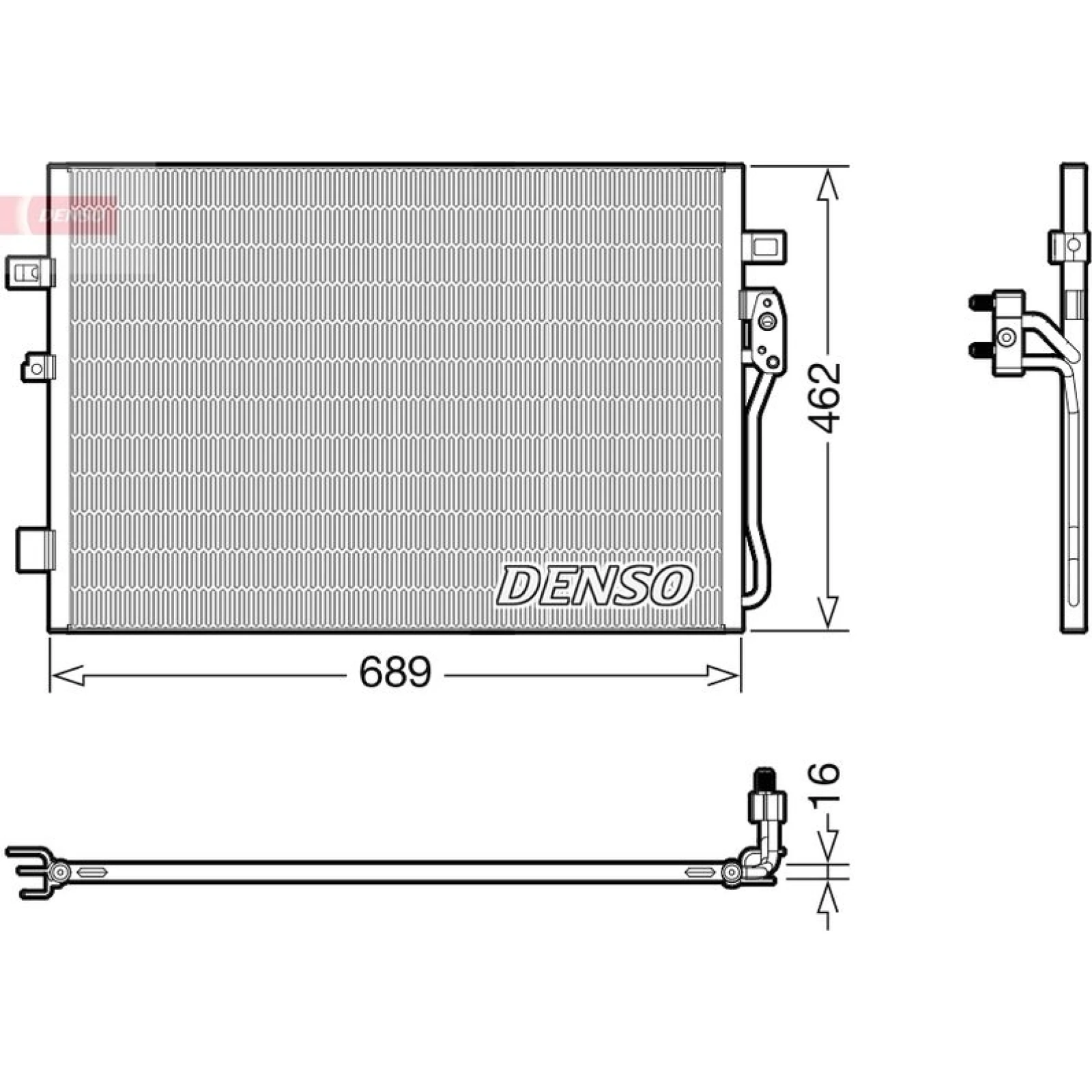 DENSO Kondensator, Klimaanlage DCN09145
