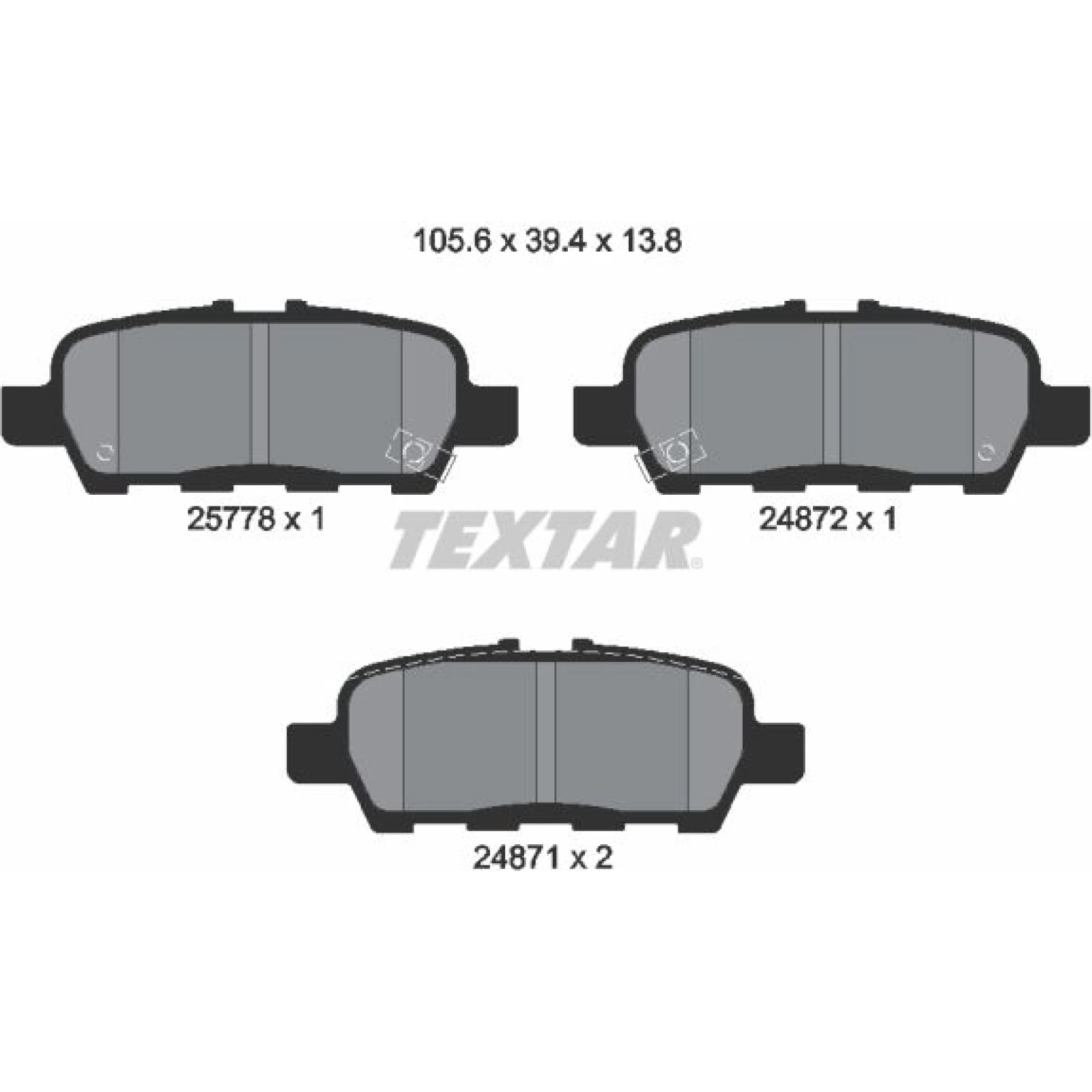 Bremsbelagsatz Nissan T. Juke 10 2577801