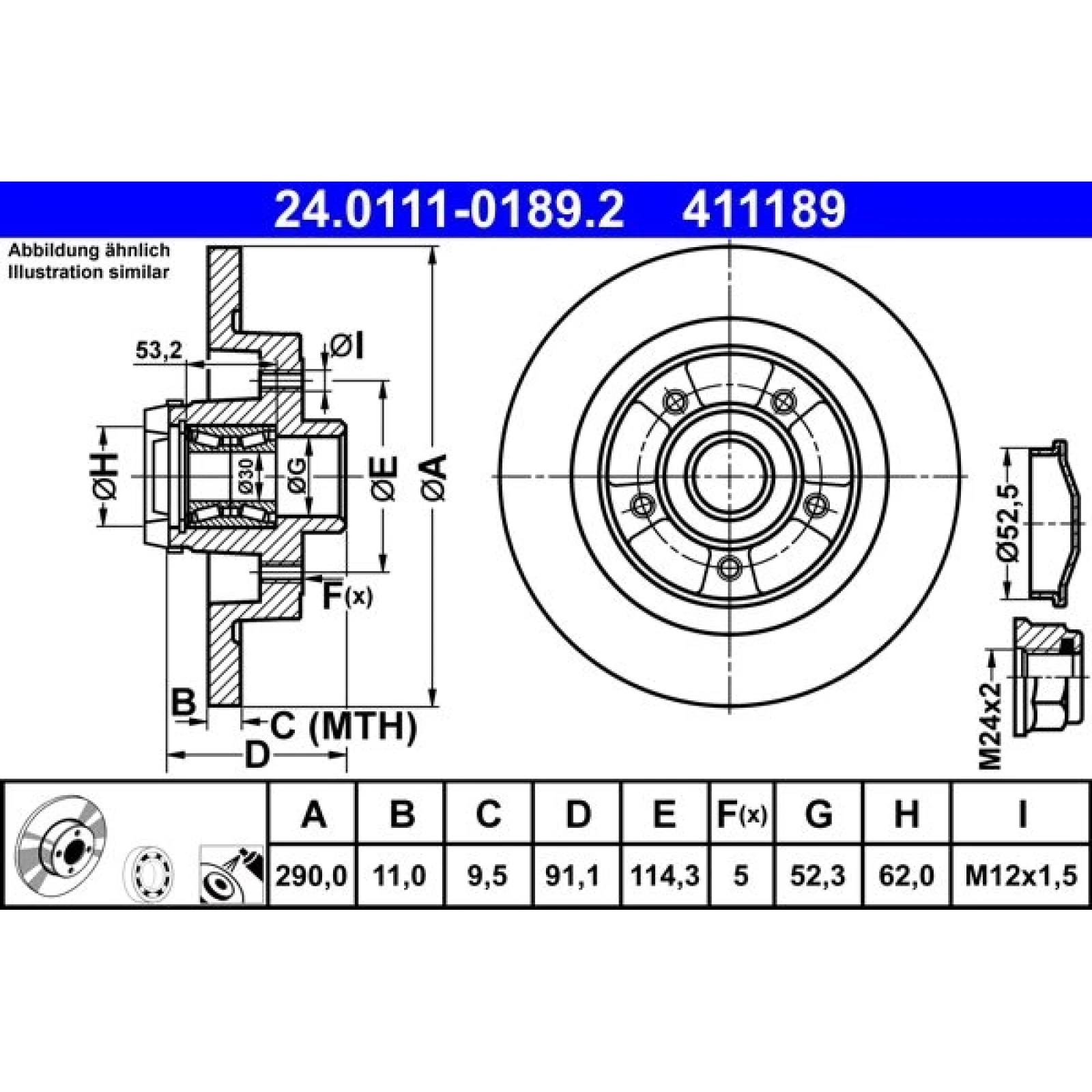 Bremsscheibe 24.0111-0189.2