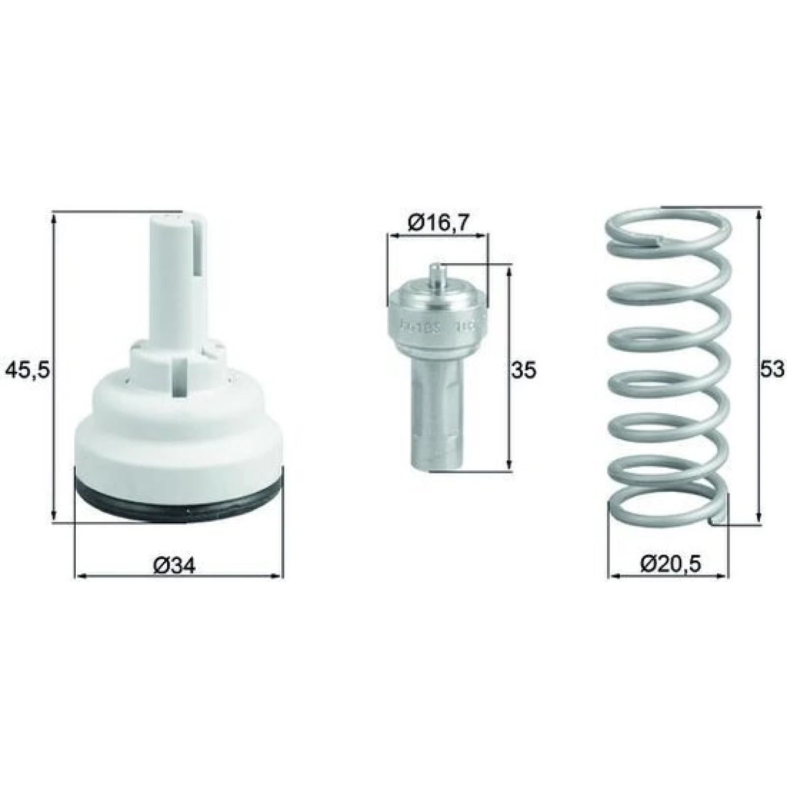 Thermostateinsatz mit Dichtung TX 182 105D